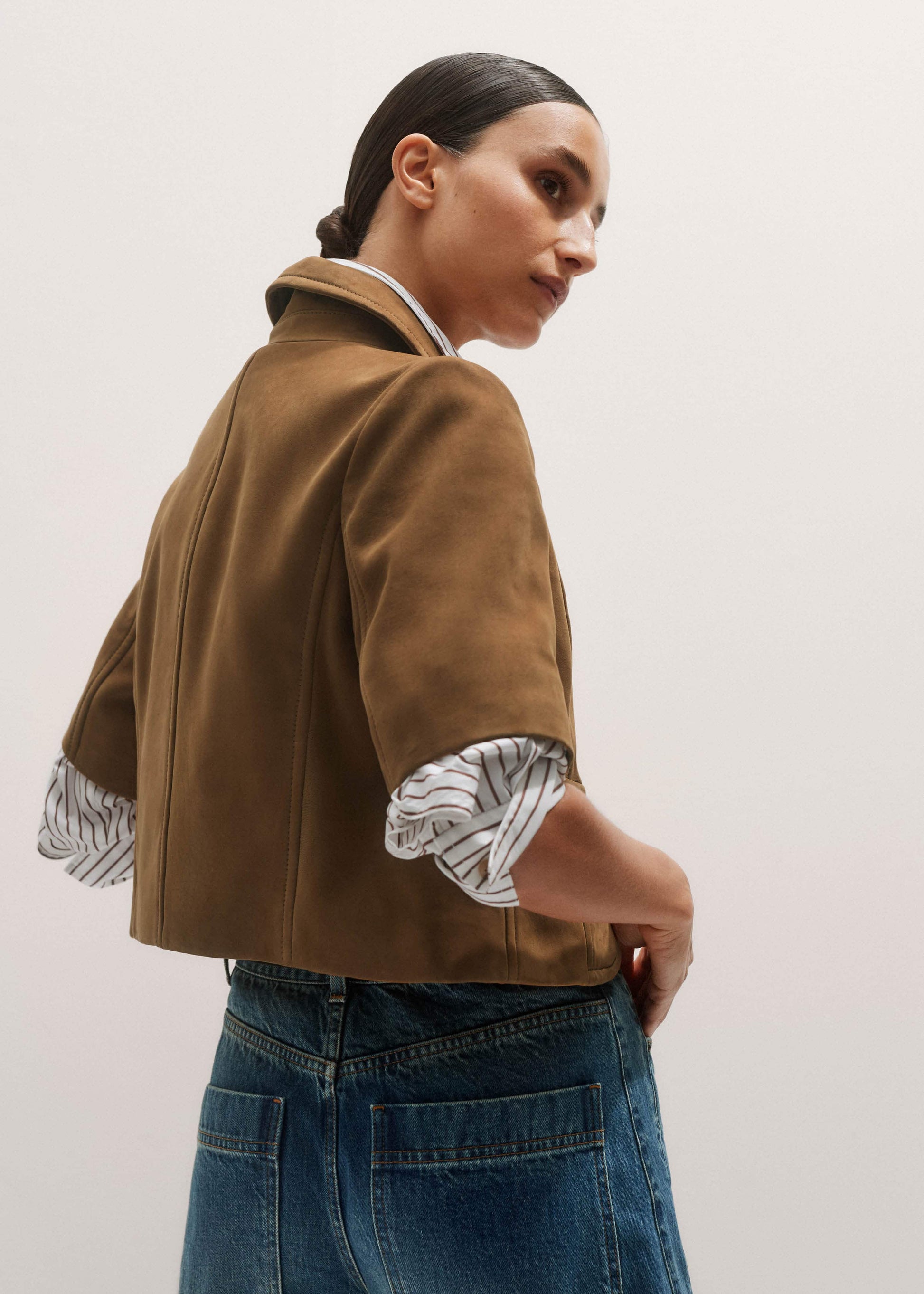 ME and EM Clothing Brown Everyday Short Sleeve Jacket
