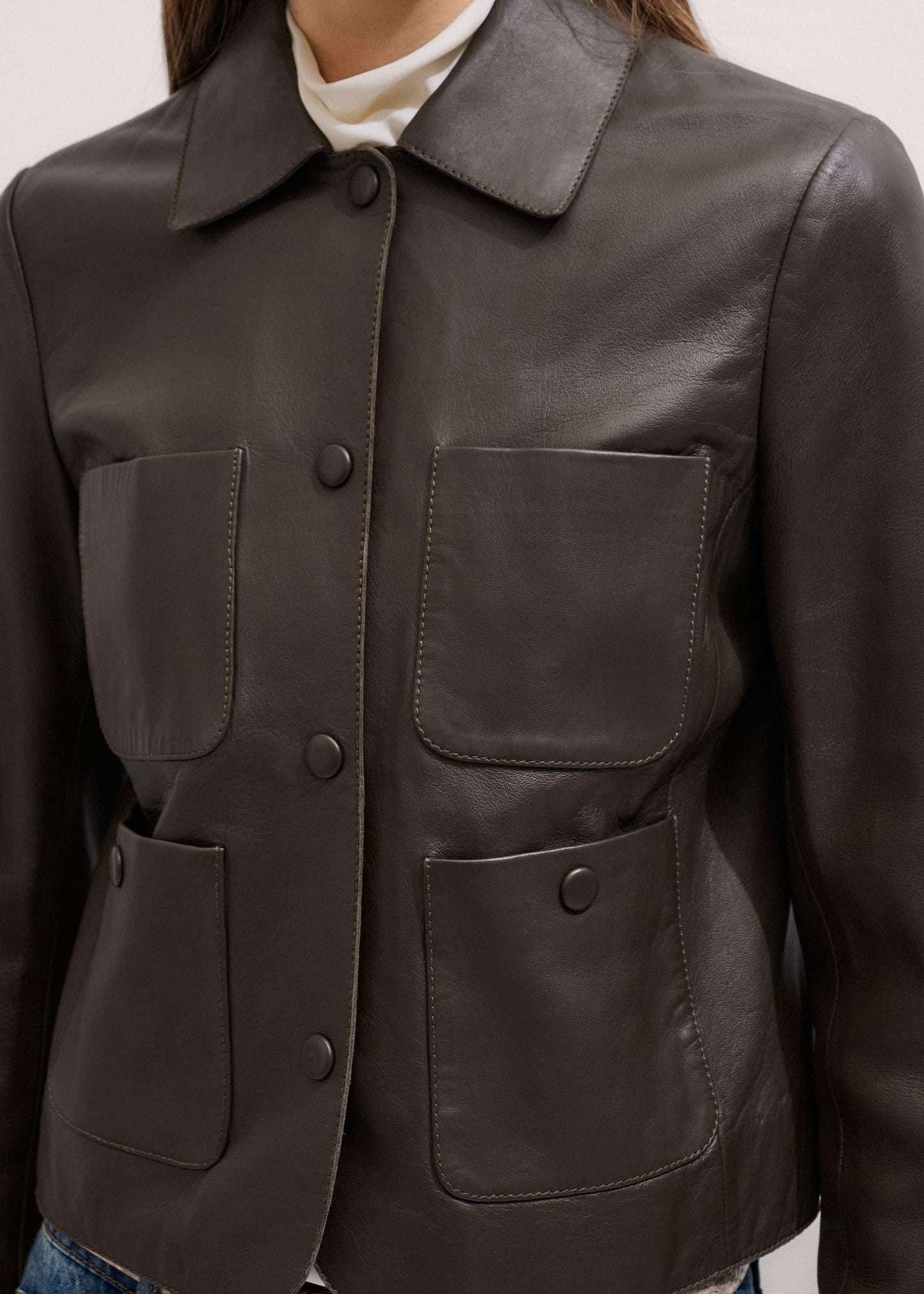 ME and EM Clothing Brown Patch Pocket Jacket