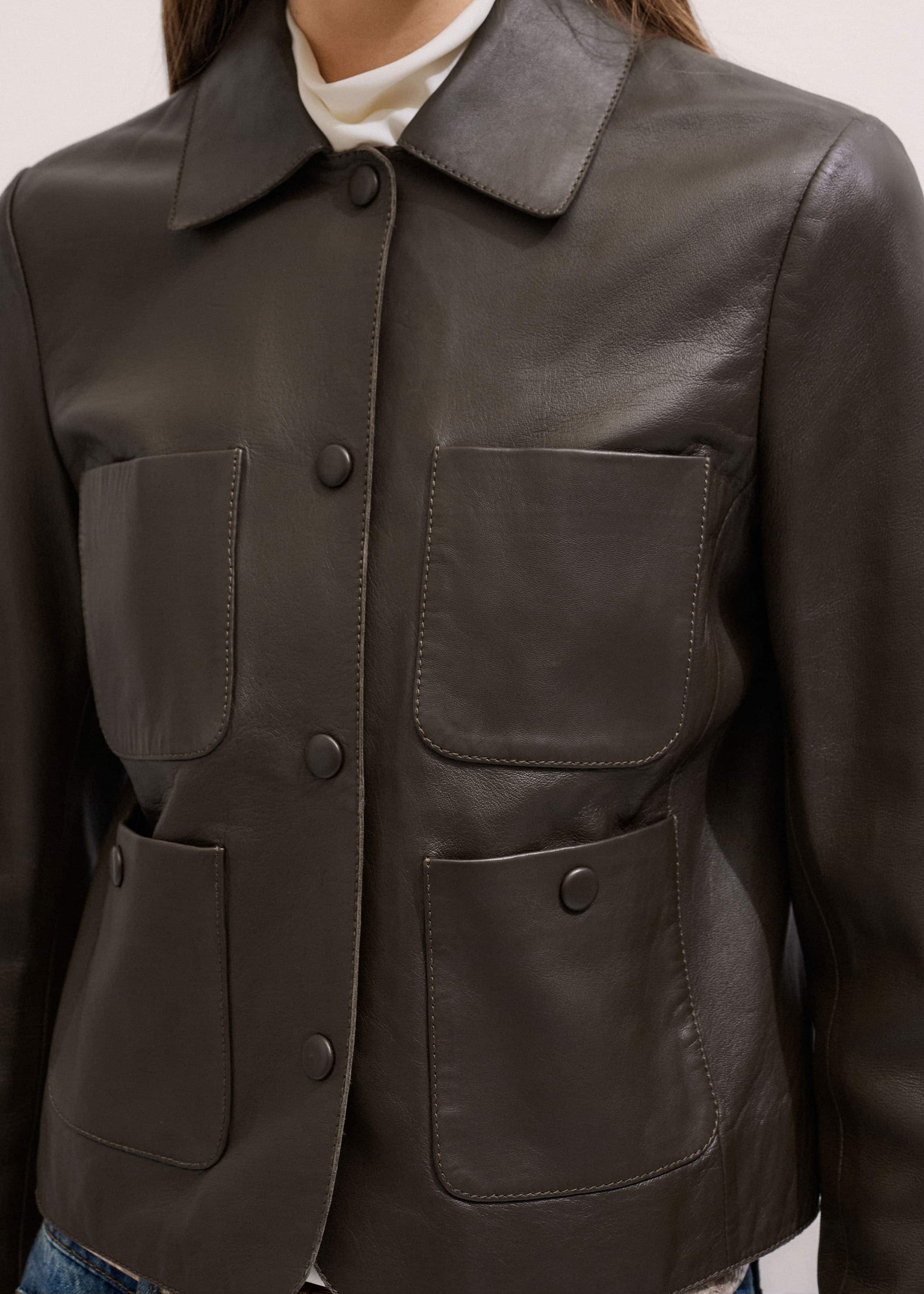 ME and EM Clothing Brown Patch Pocket Jacket