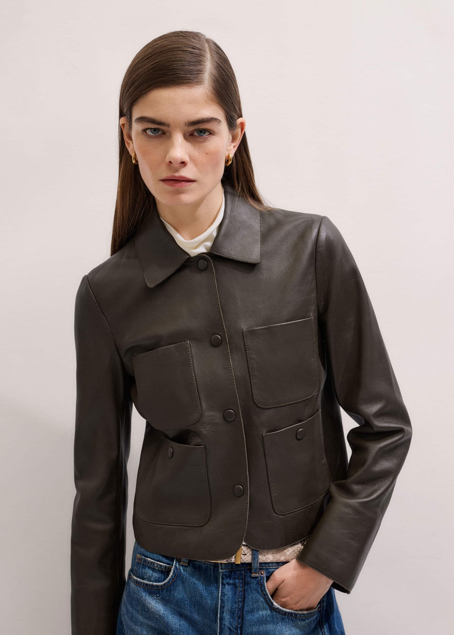 ME and EM Clothing Brown Patch Pocket Jacket