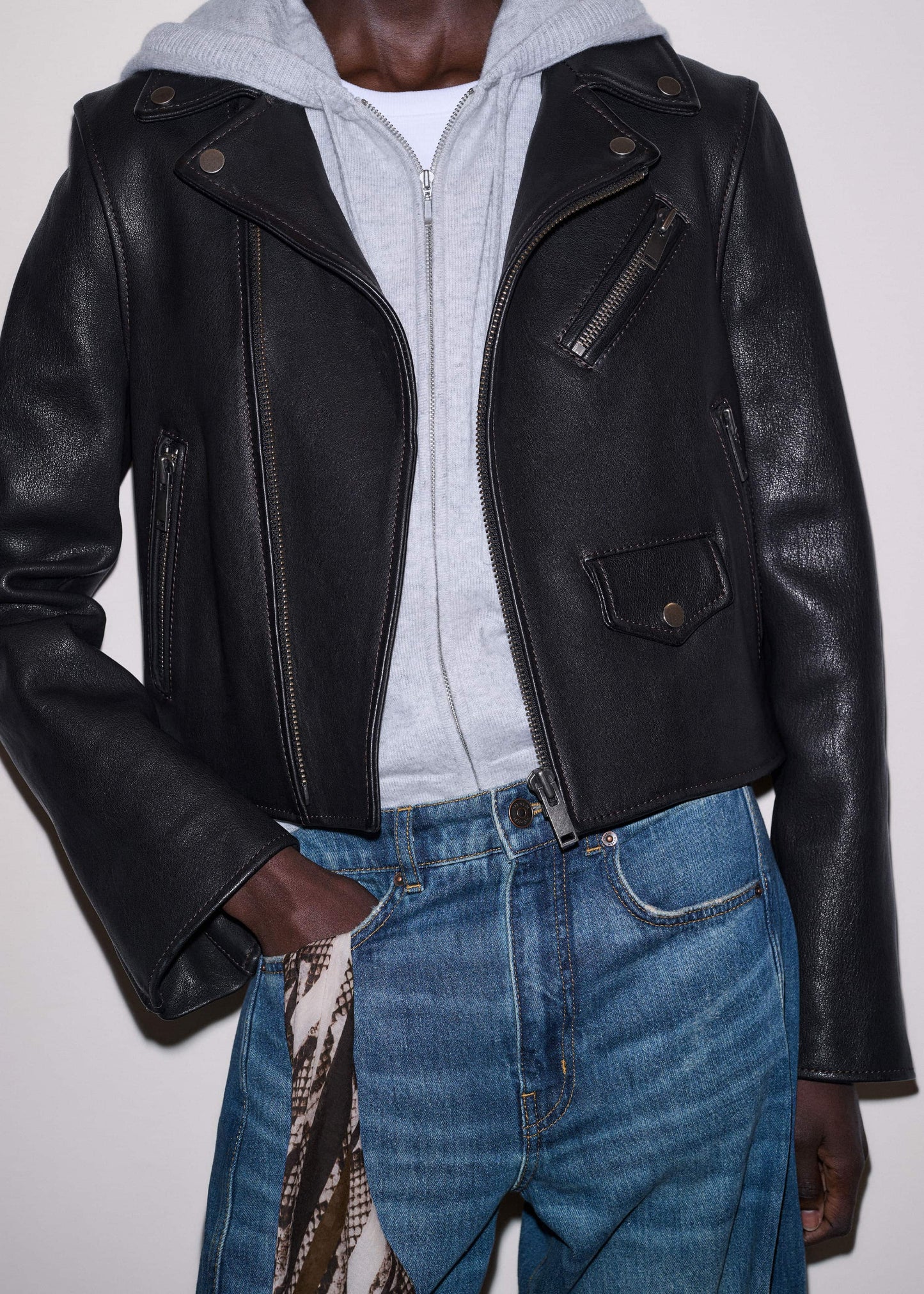 ME and EM Clothing Black Perfect Little Biker Jacket
