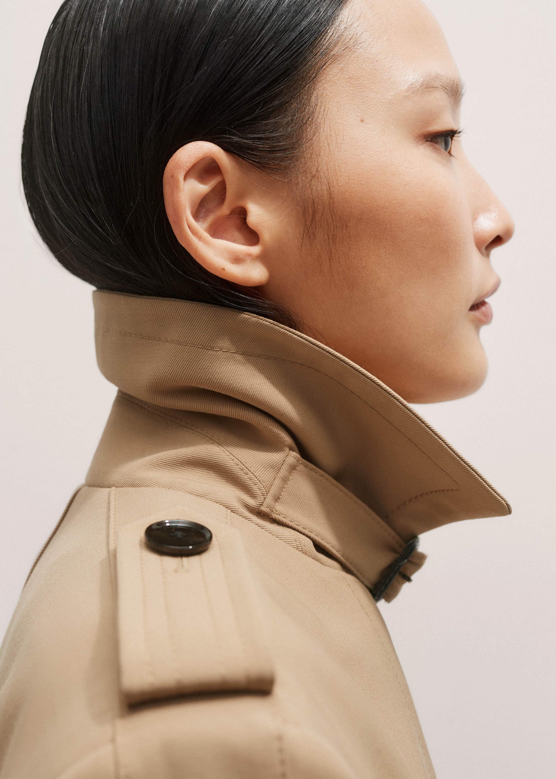 ME and EM Clothing Brown Relaxed Shoulder Trench Coat