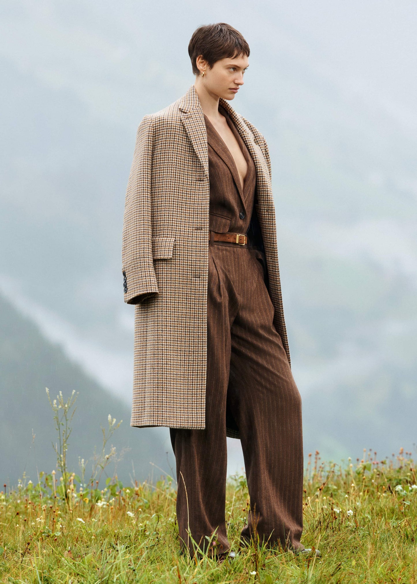 ME and EM Clothing Brown Heritage Wool Coat