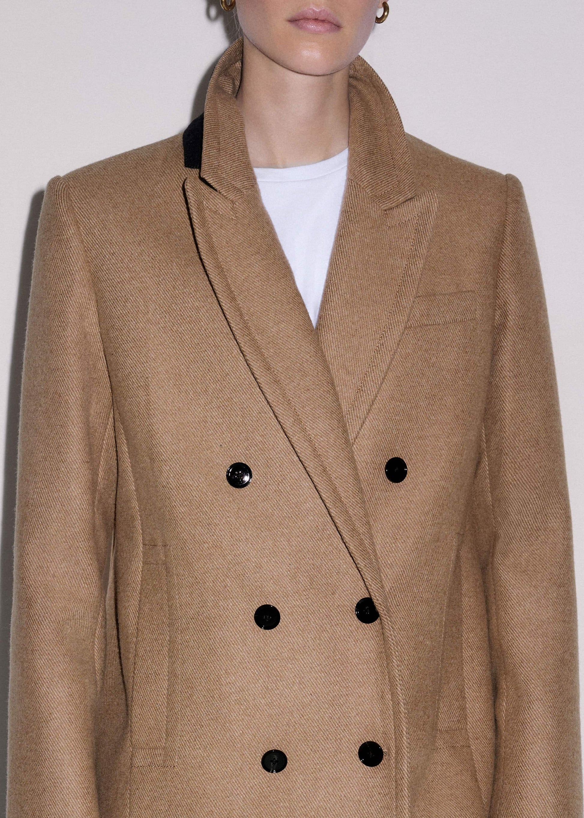 ME and EM Clothing Brown Double-Breasted Coat