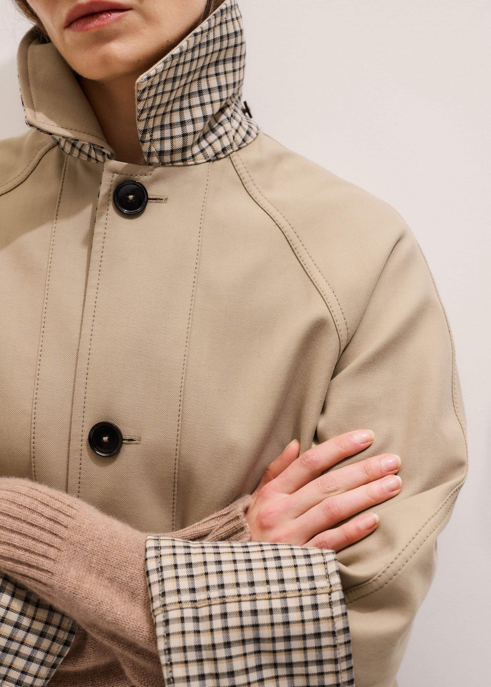 ME and EM Clothing Camel Brown Reversible Mac + Hood