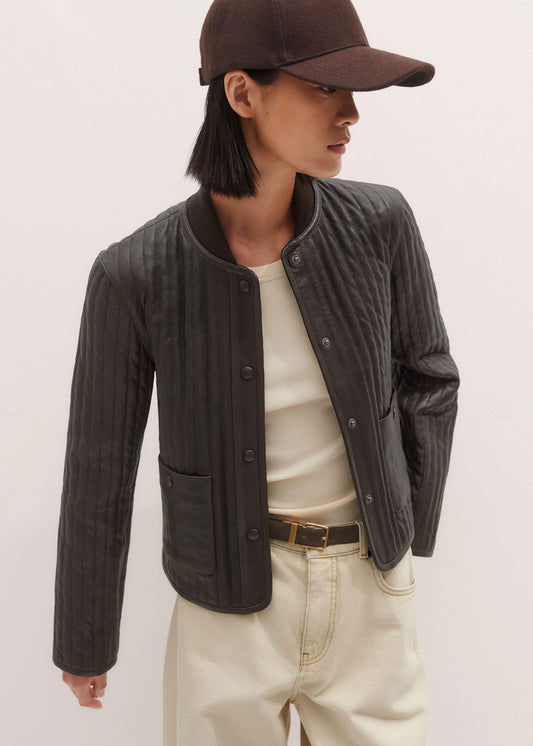 ME and EM Clothing Brown Quilted Weekend Jacket