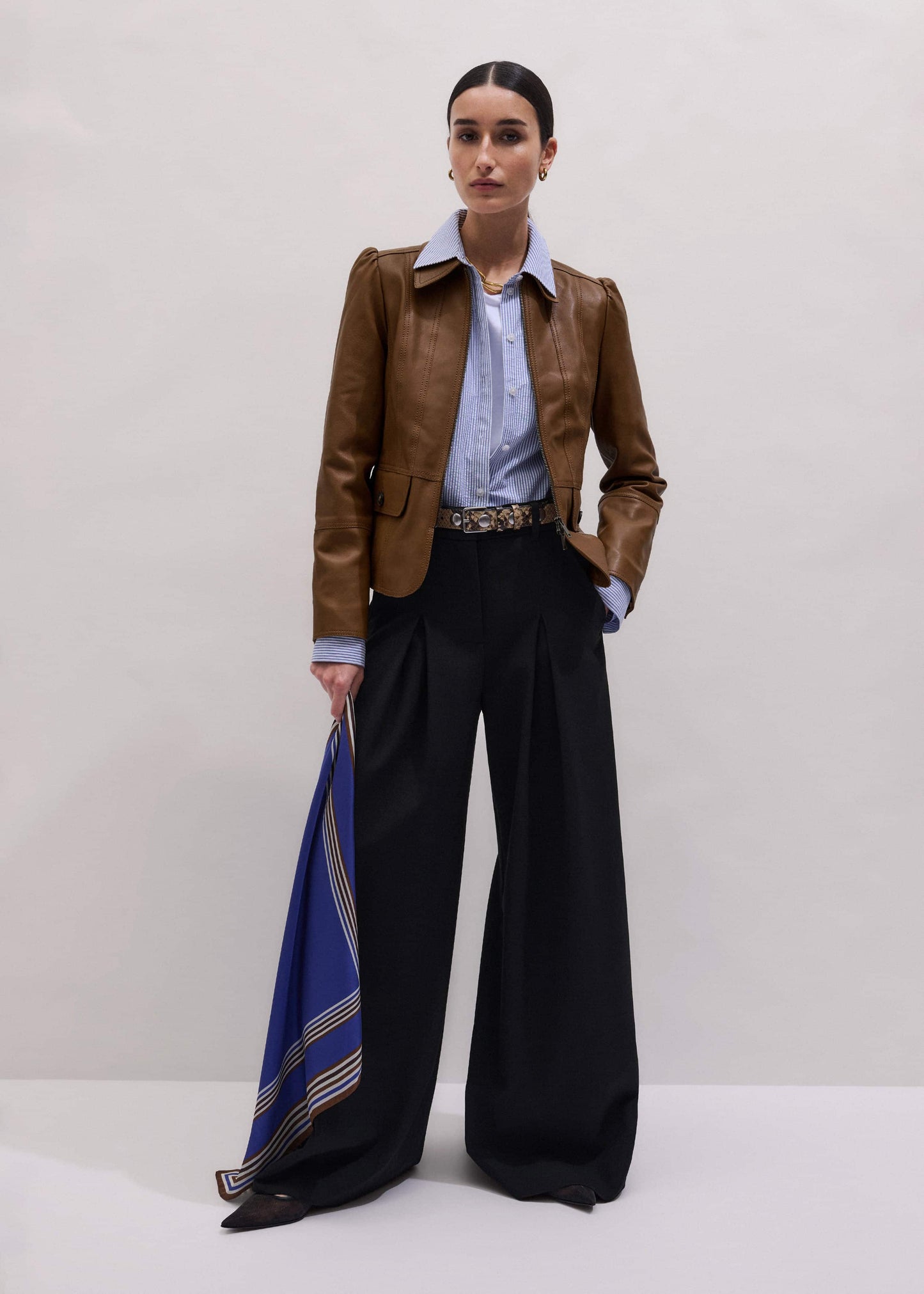 ME and EM Clothing Brown Slim Fit Feminine Utility Jacket