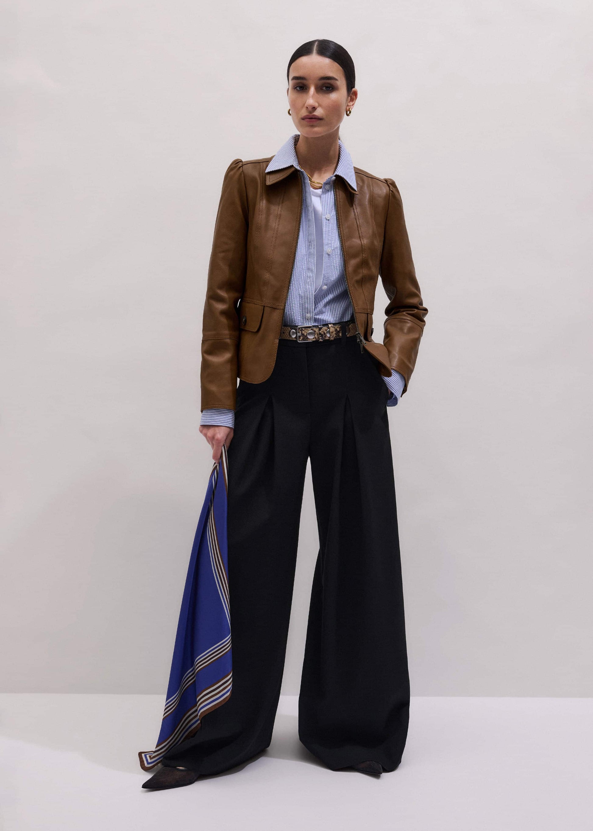 ME and EM Clothing Brown Slim Fit Feminine Utility Jacket