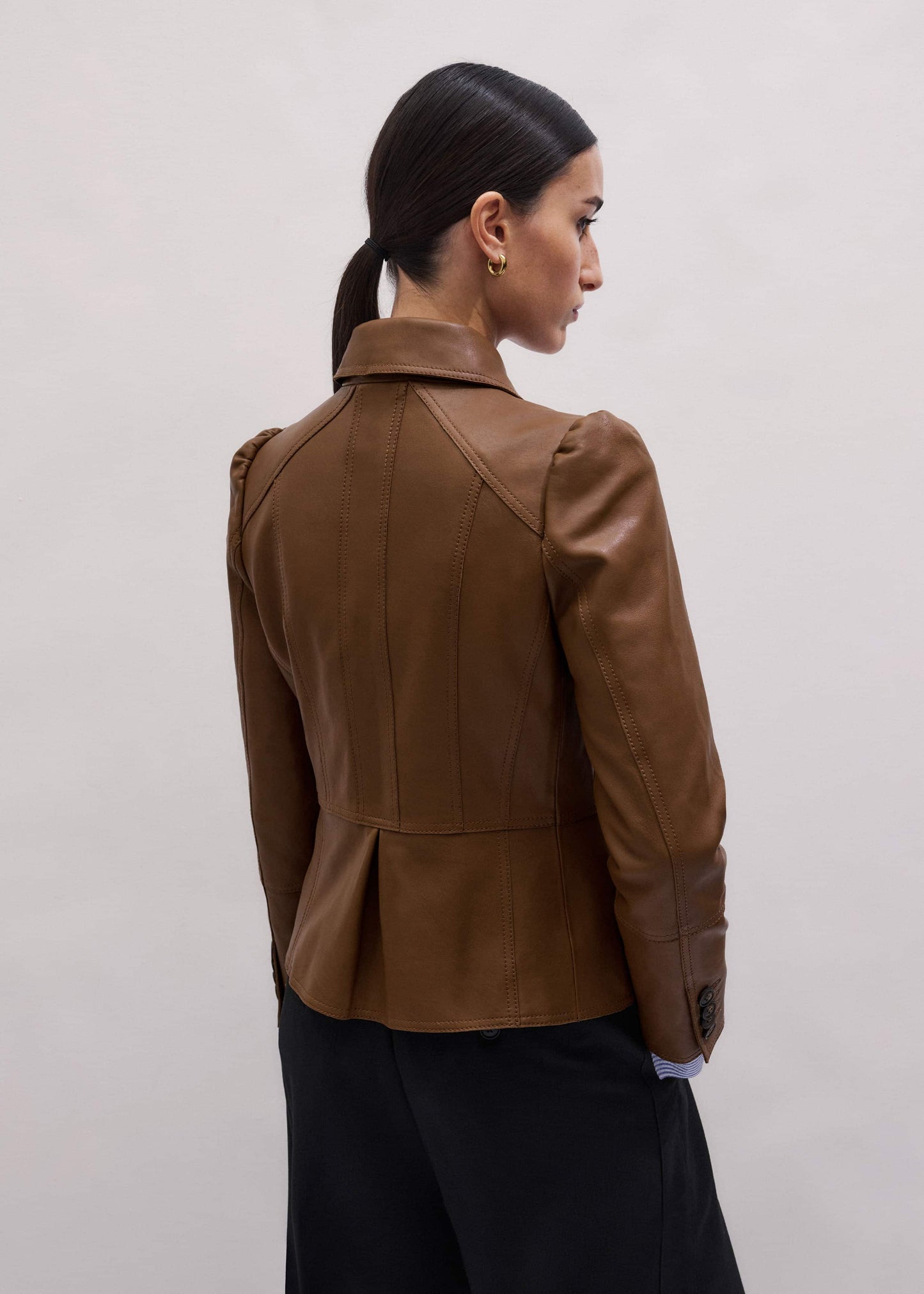 ME and EM Clothing Brown Slim Fit Feminine Utility Jacket