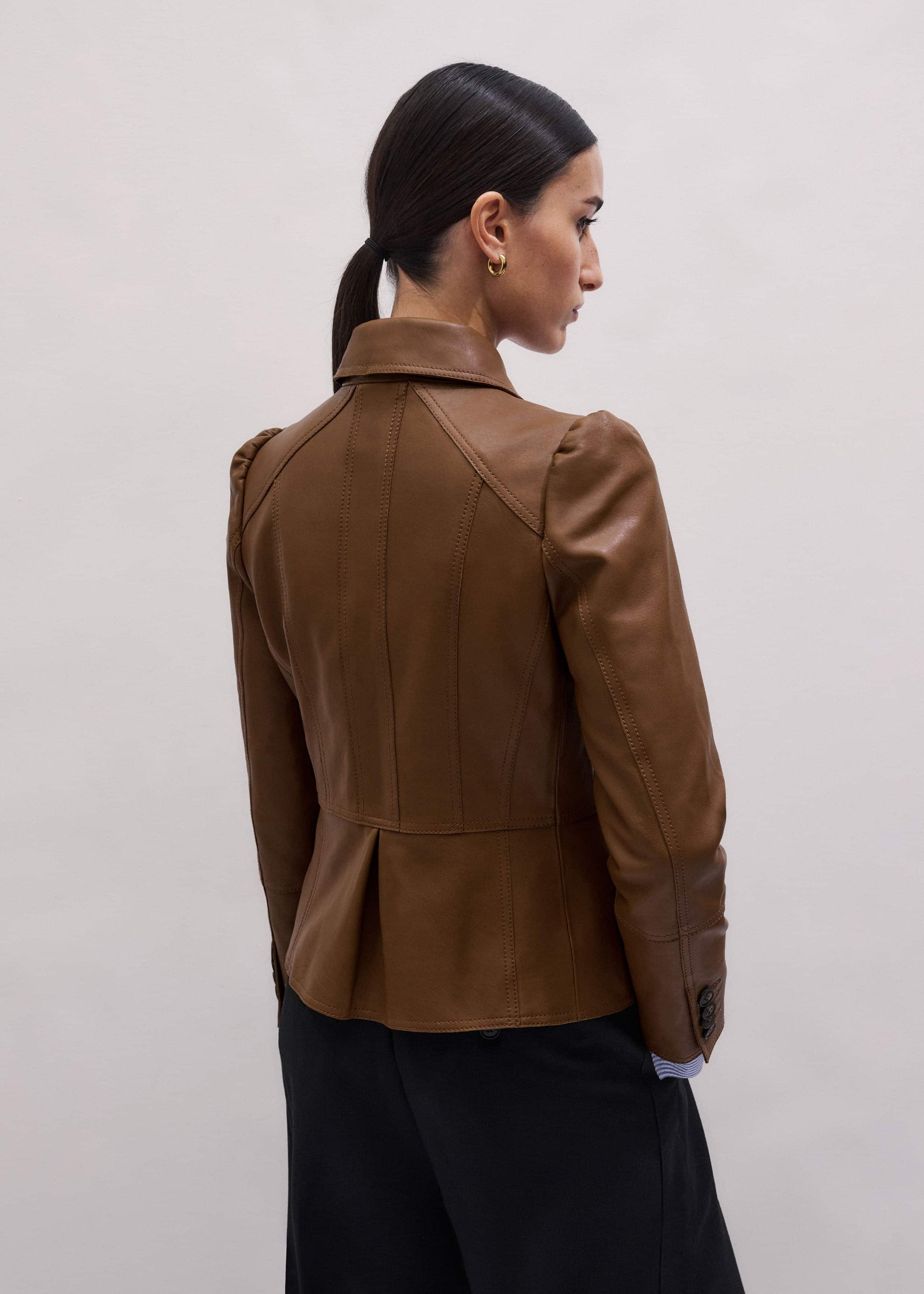 ME and EM Clothing Brown Slim Fit Feminine Utility Jacket
