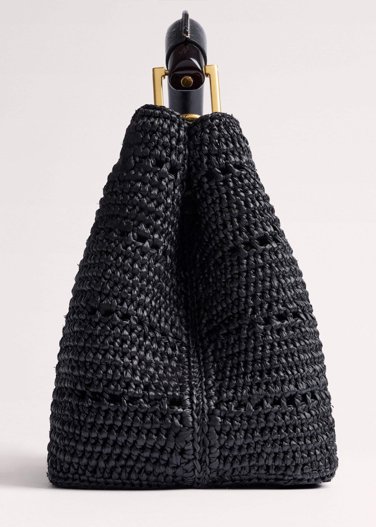 ME and EM Clothing|Accessories Black Raffia Mini Day Bag