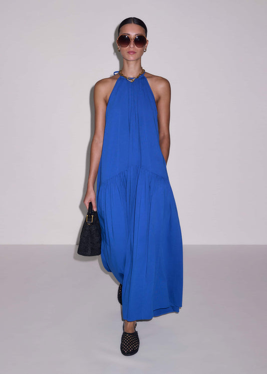 ME and EM Clothing Blue Halterneck Maxi Dress