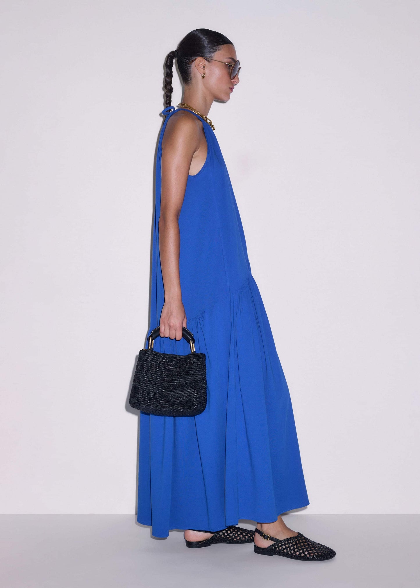 ME and EM Clothing Blue Halterneck Maxi Dress