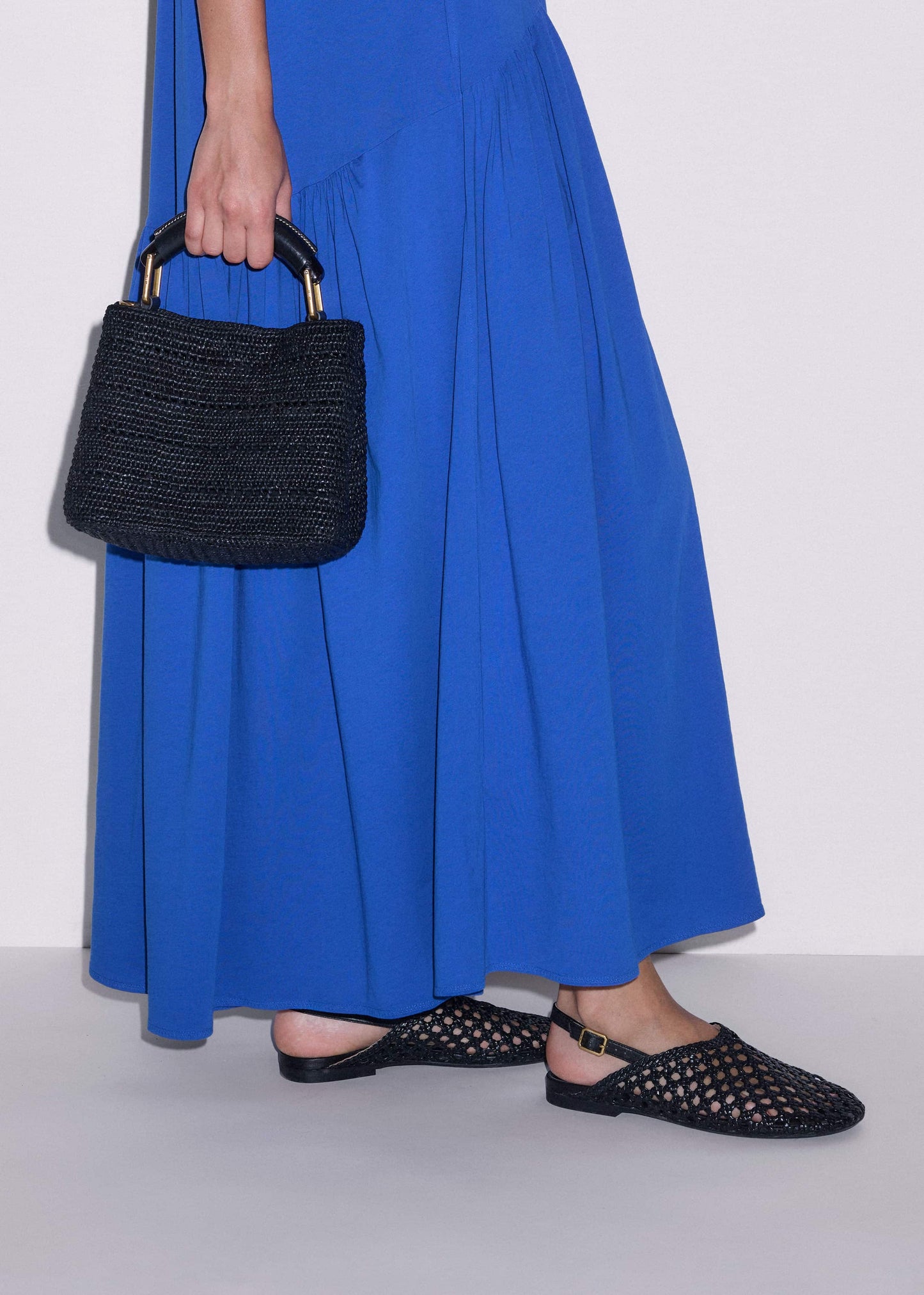 ME and EM Clothing|Accessories Black Woven Slingback Shoe