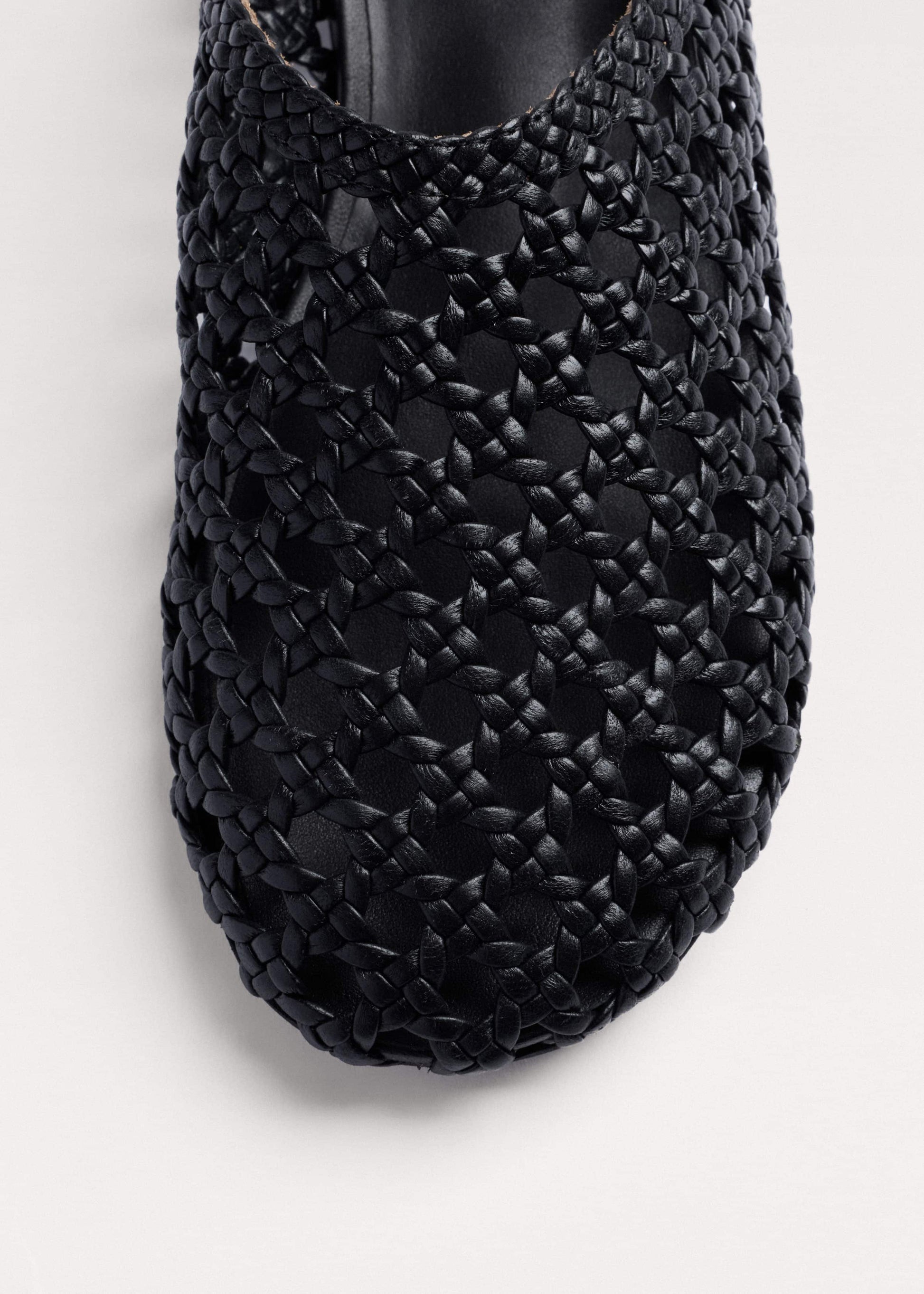 ME and EM Clothing|Accessories Black Woven Slingback Shoe