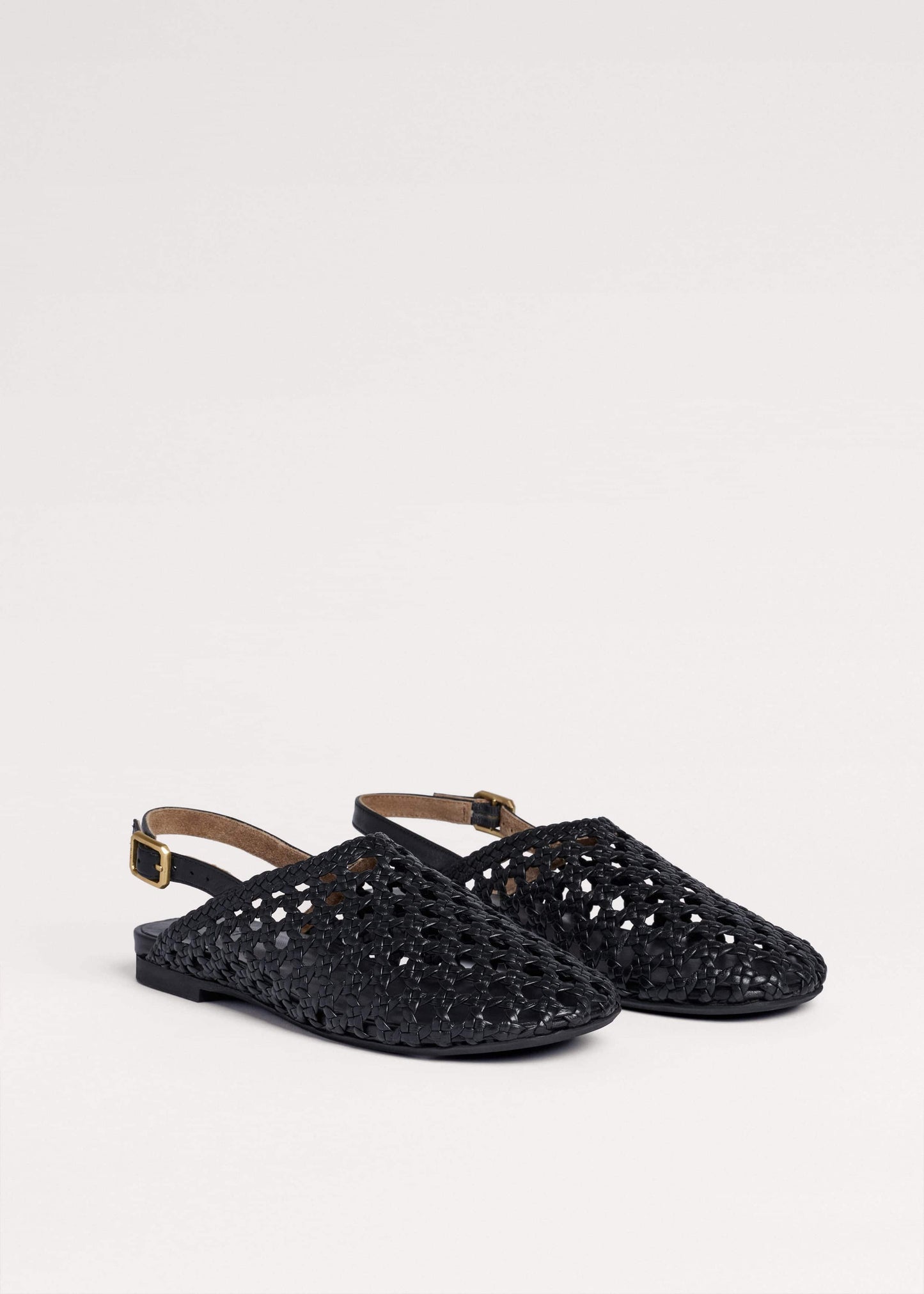 ME and EM Clothing|Accessories Black Woven Slingback Shoe