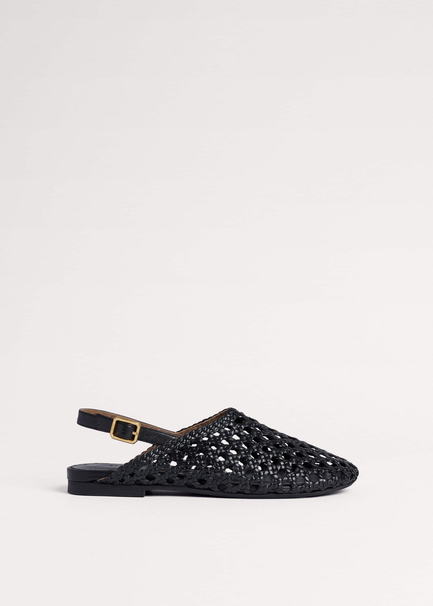 ME and EM Clothing|Accessories Black Woven Slingback Shoe