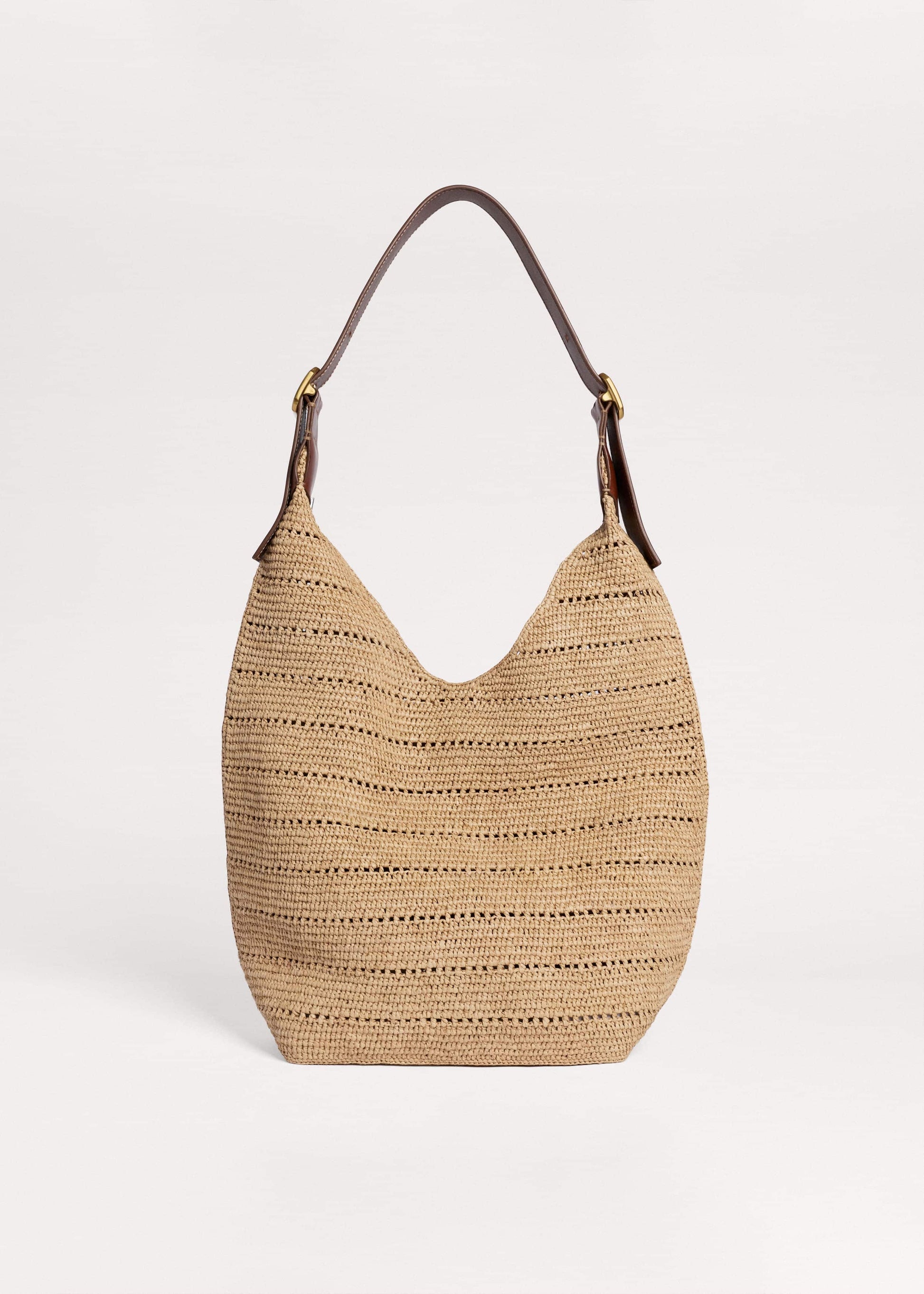 ME and EM Clothing Tan Raffia Carry All Summer Bag