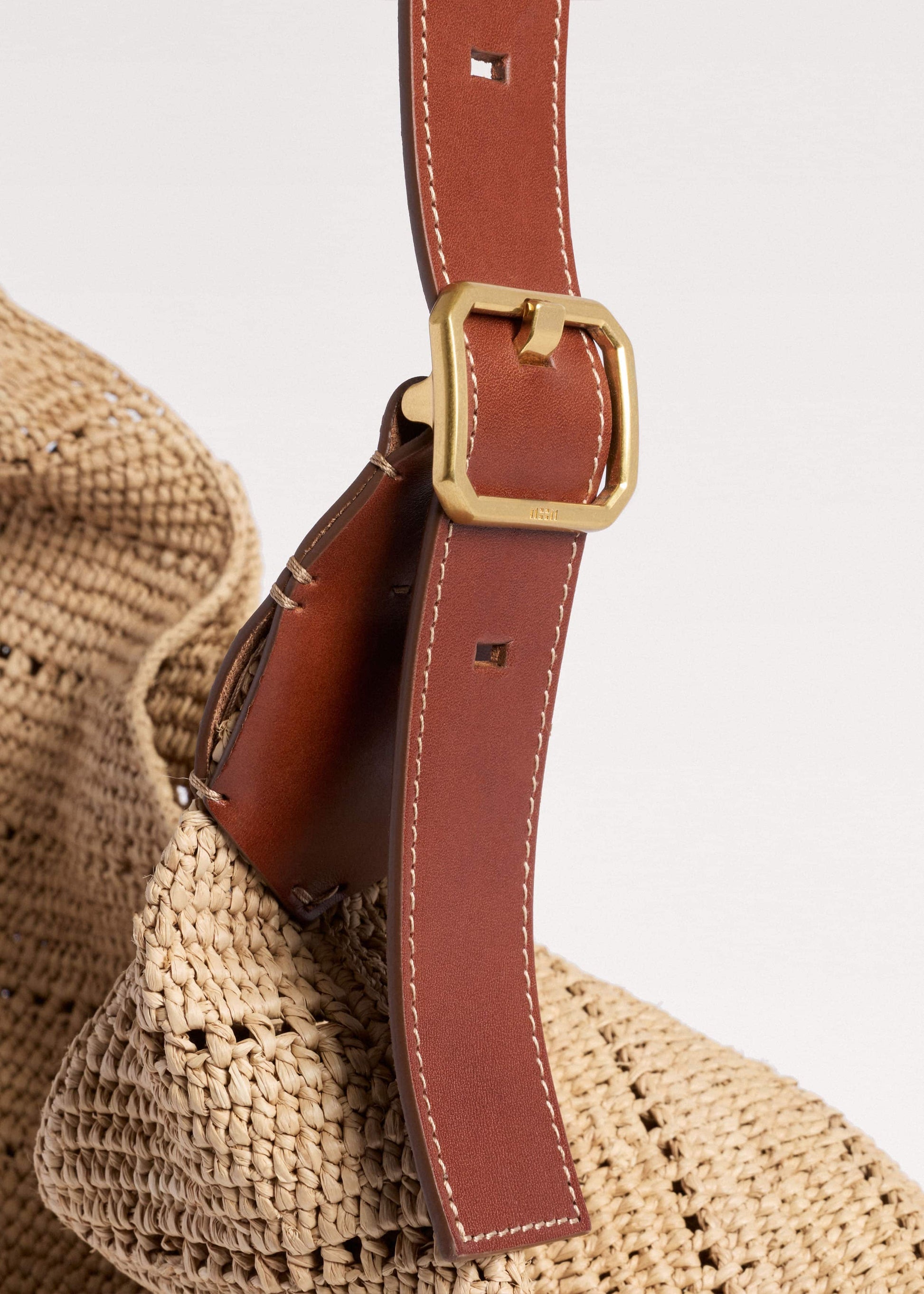 ME and EM Clothing Tan Raffia Carry All Summer Bag