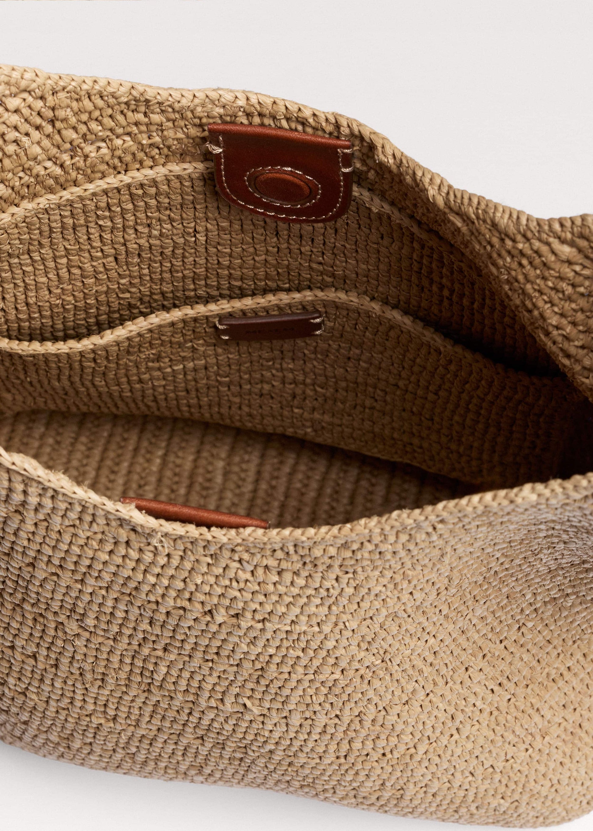 ME and EM Clothing Tan Raffia Carry All Summer Bag