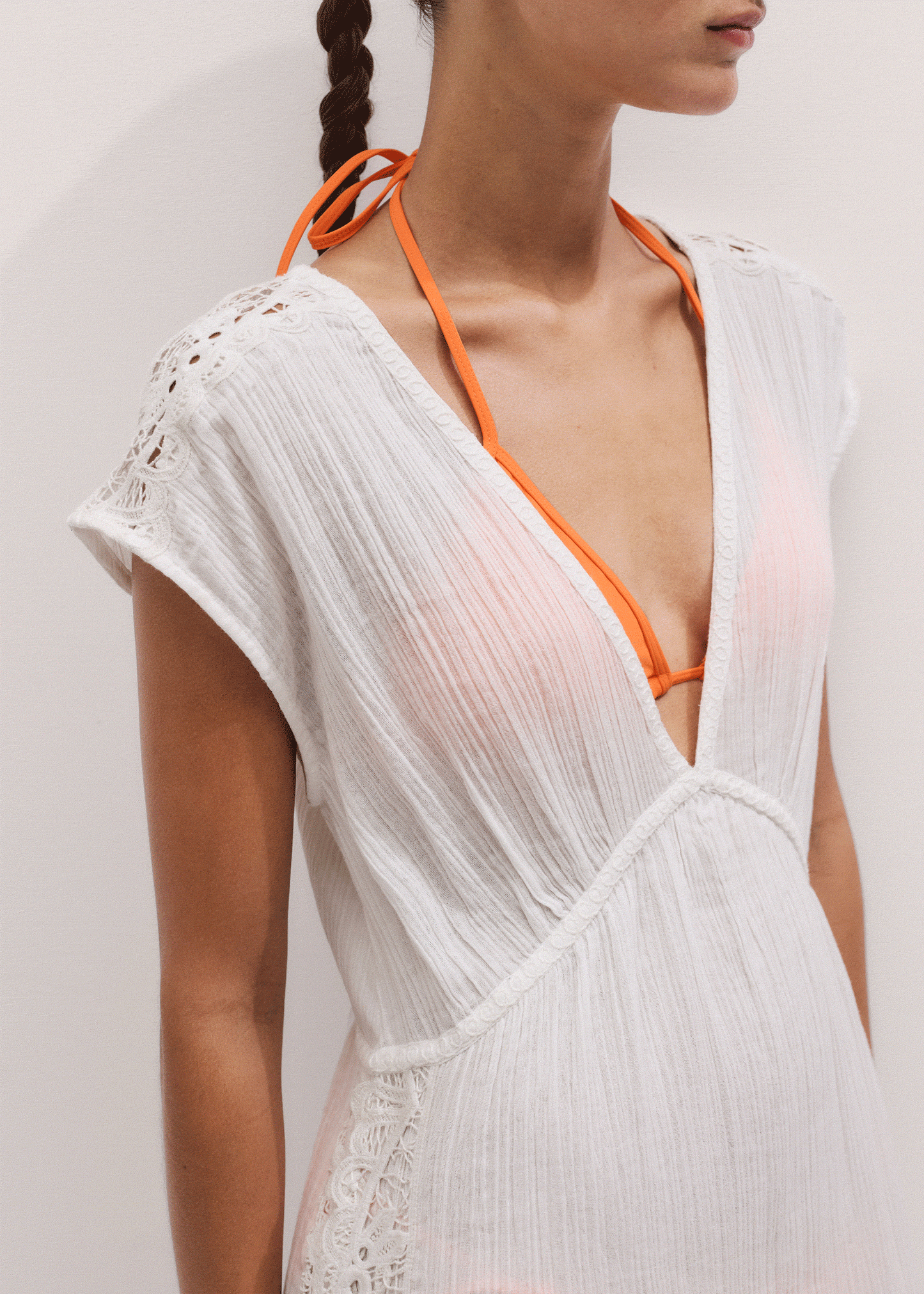 ME and EM Clothing White Maxi Beach Dress