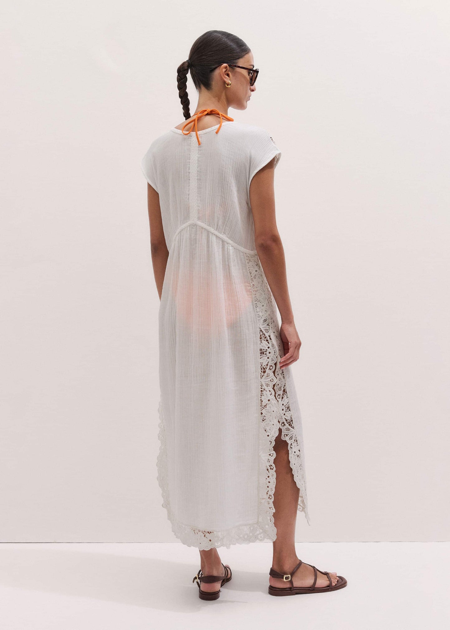 ME and EM Clothing White Maxi Beach Dress