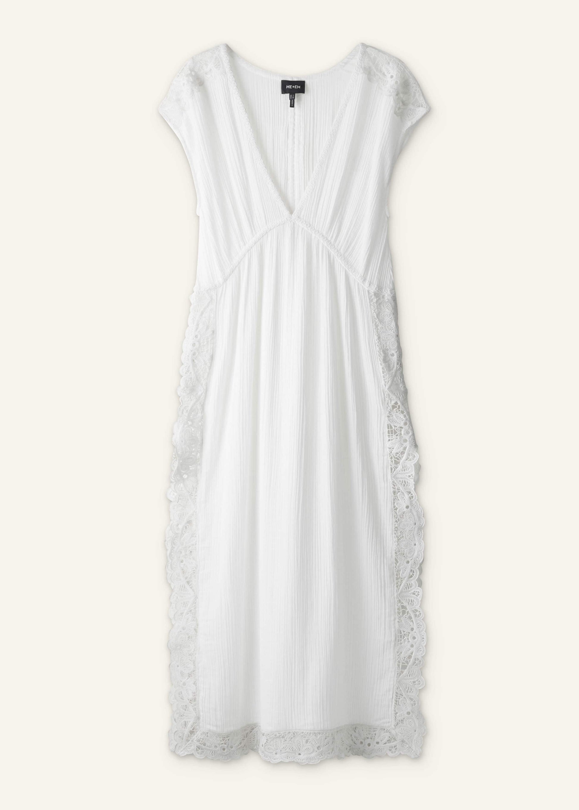 ME and EM Clothing White Maxi Beach Dress