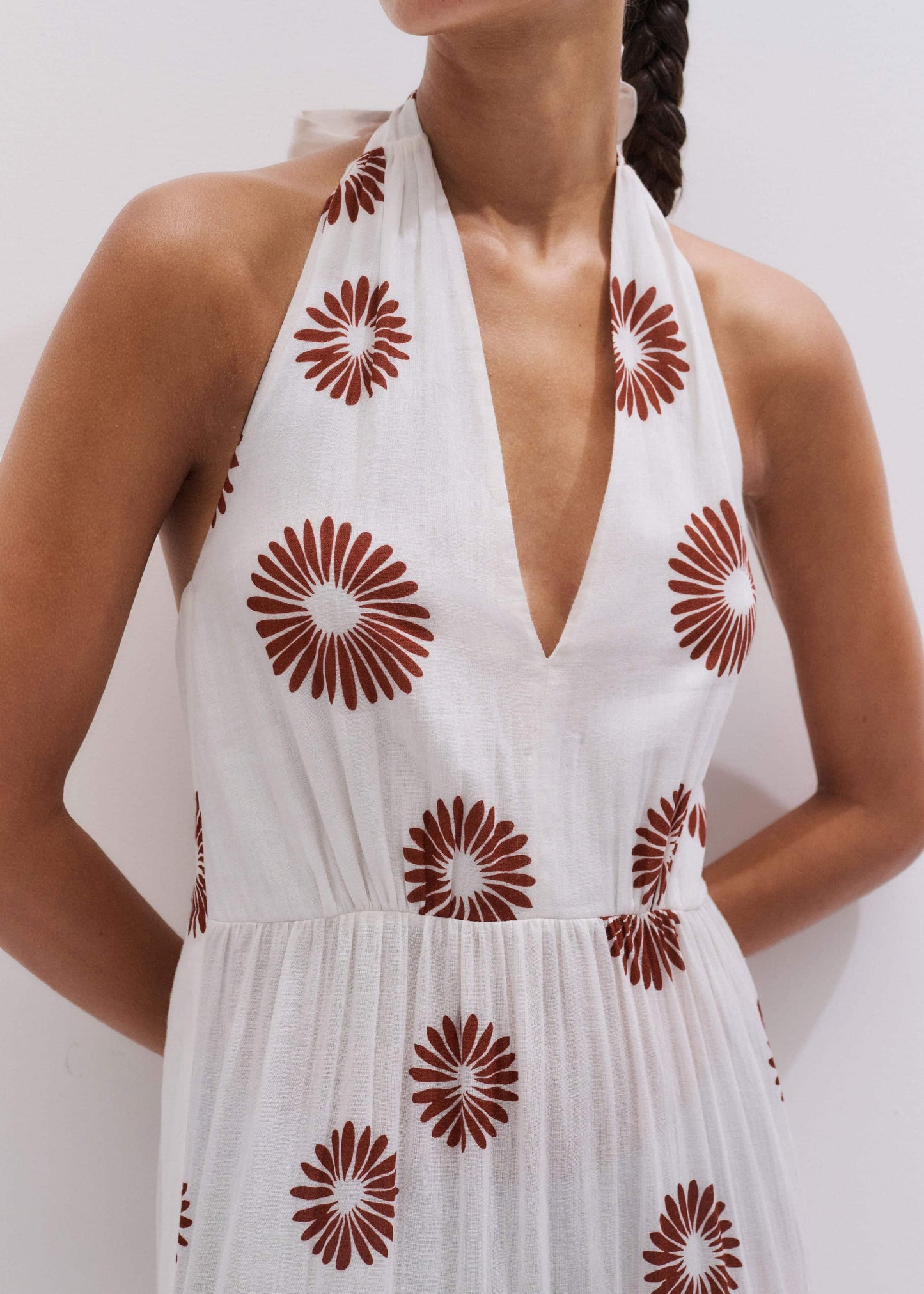 ME and EM Clothing White Full-Length Beach Dress
