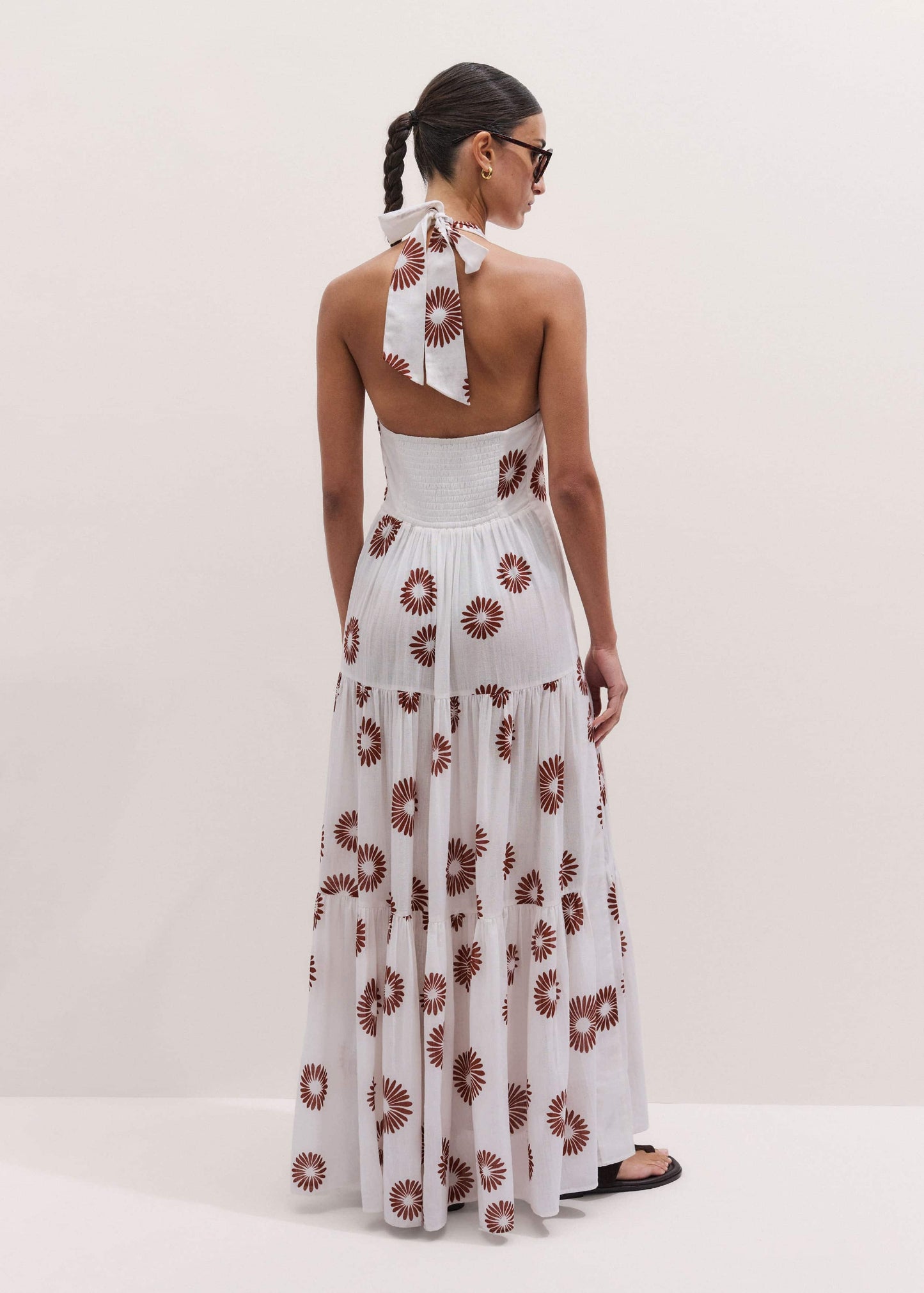 ME and EM Clothing White Full-Length Beach Dress