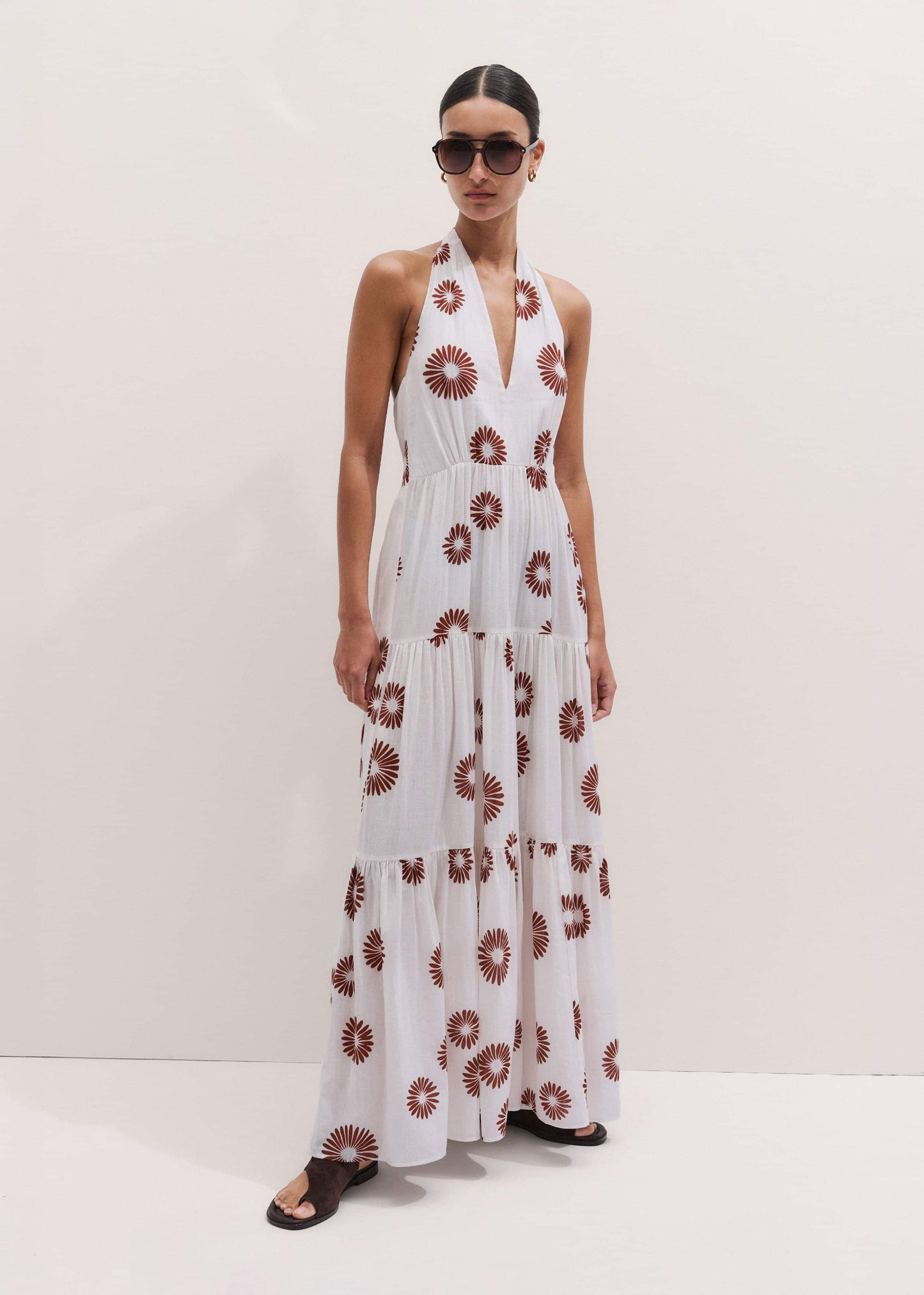 ME and EM Clothing White Full-Length Beach Dress