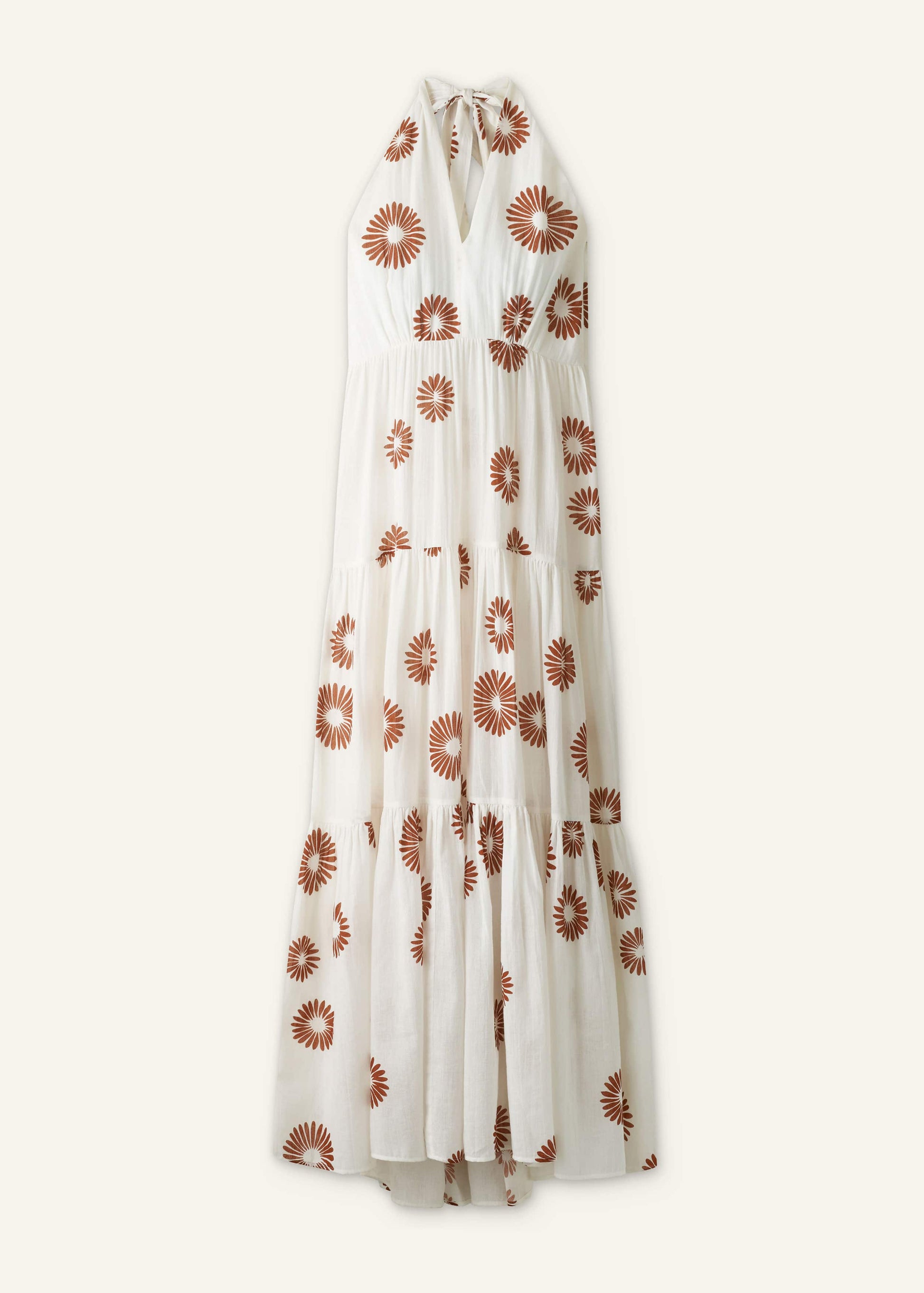 ME and EM Clothing White Full-Length Beach Dress