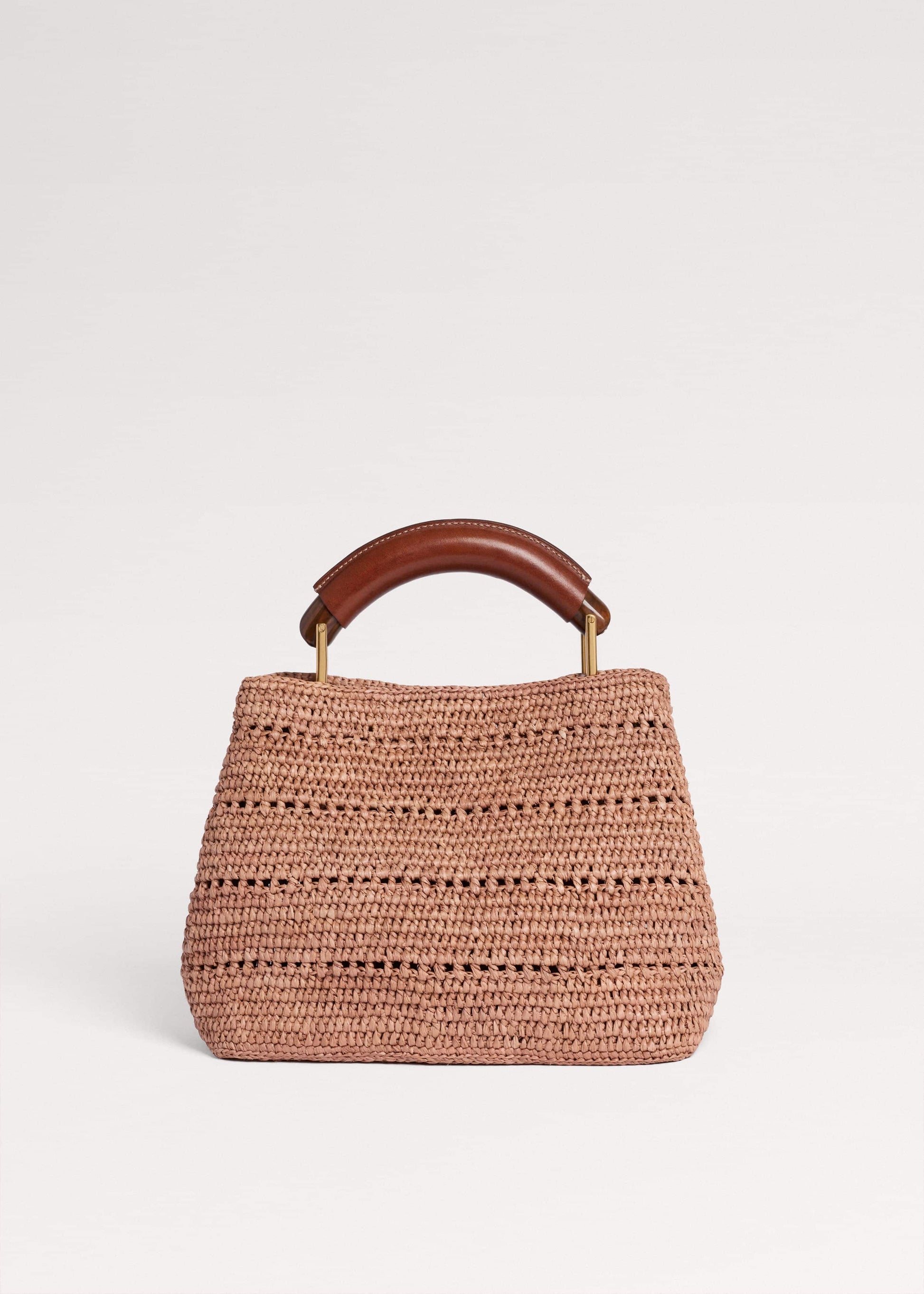 ME and EM Clothing|Accessories Pink Raffia Mini Day Bag