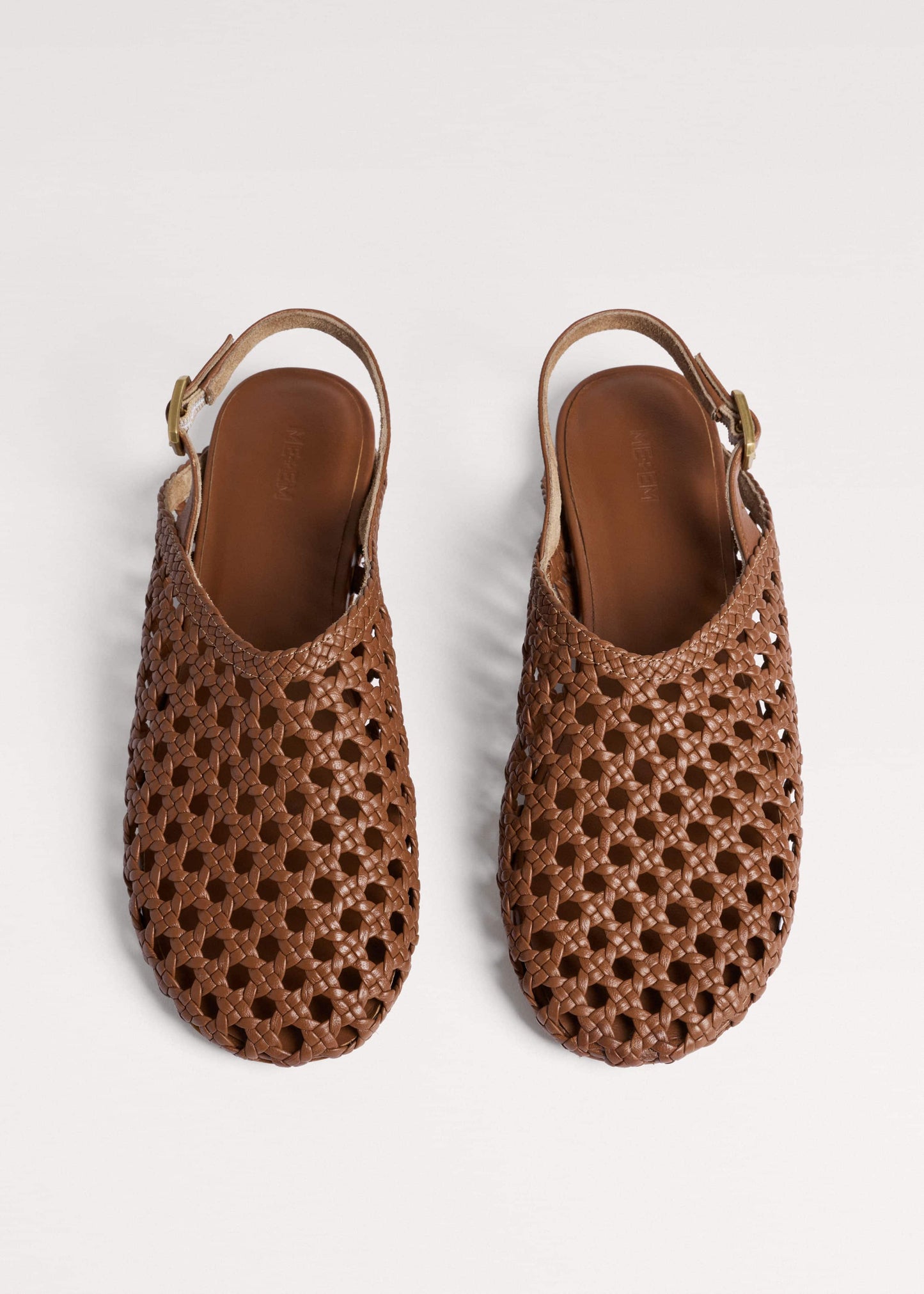 ME and EM Clothing|Accessories Brown Woven Slingback Shoe