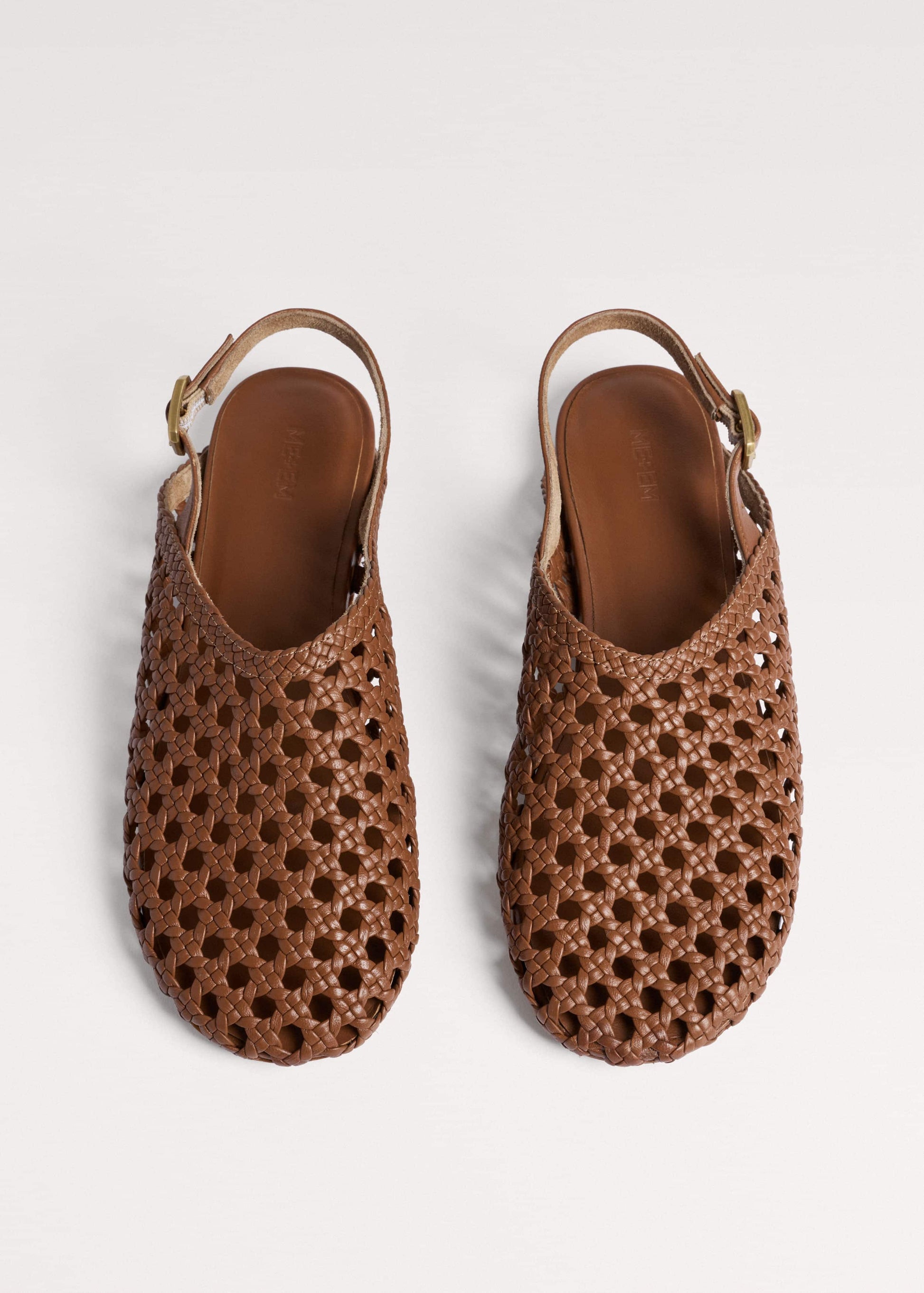 ME and EM Clothing|Accessories Brown Woven Slingback Shoe