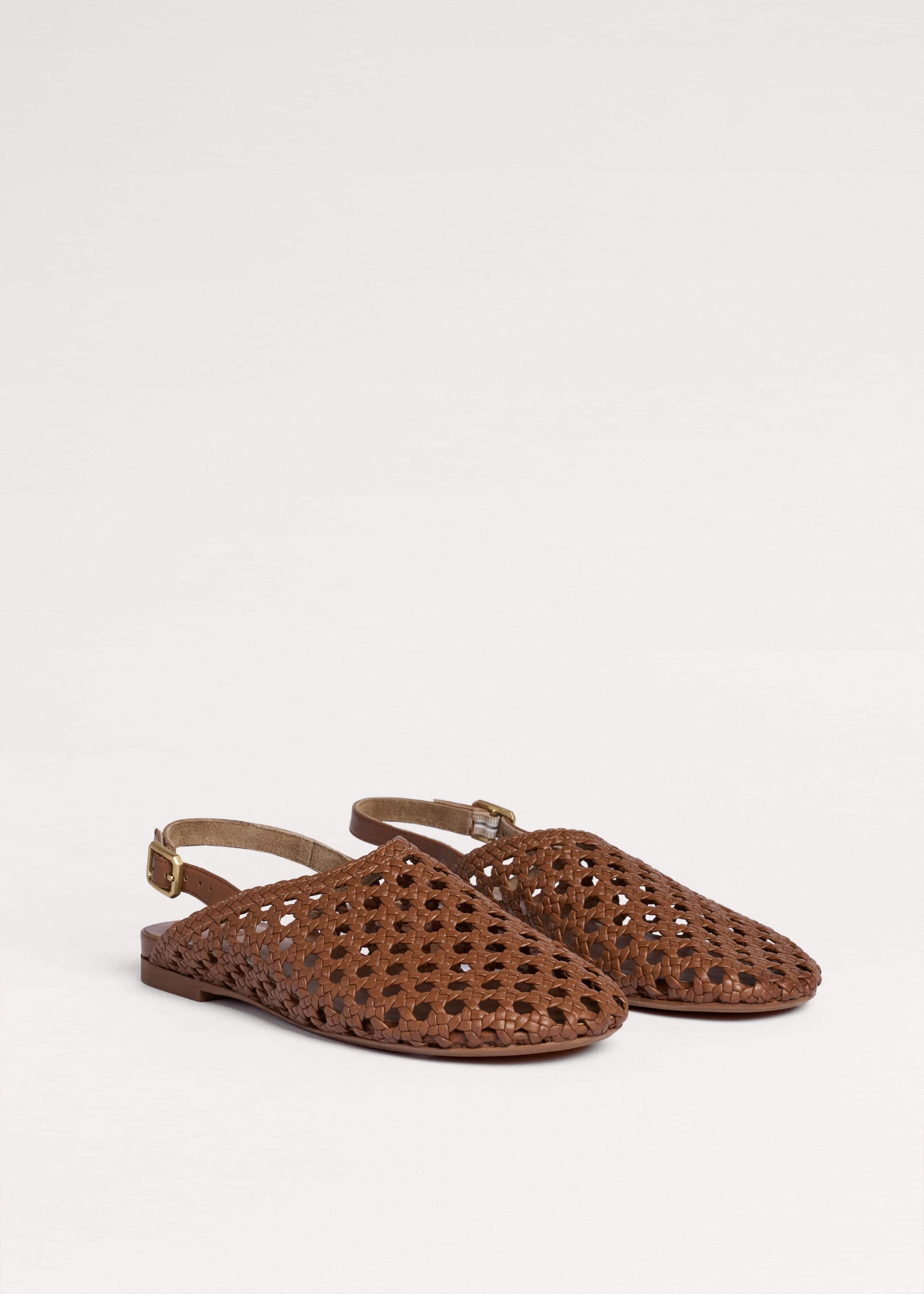 ME and EM Clothing|Accessories Brown Woven Slingback Shoe
