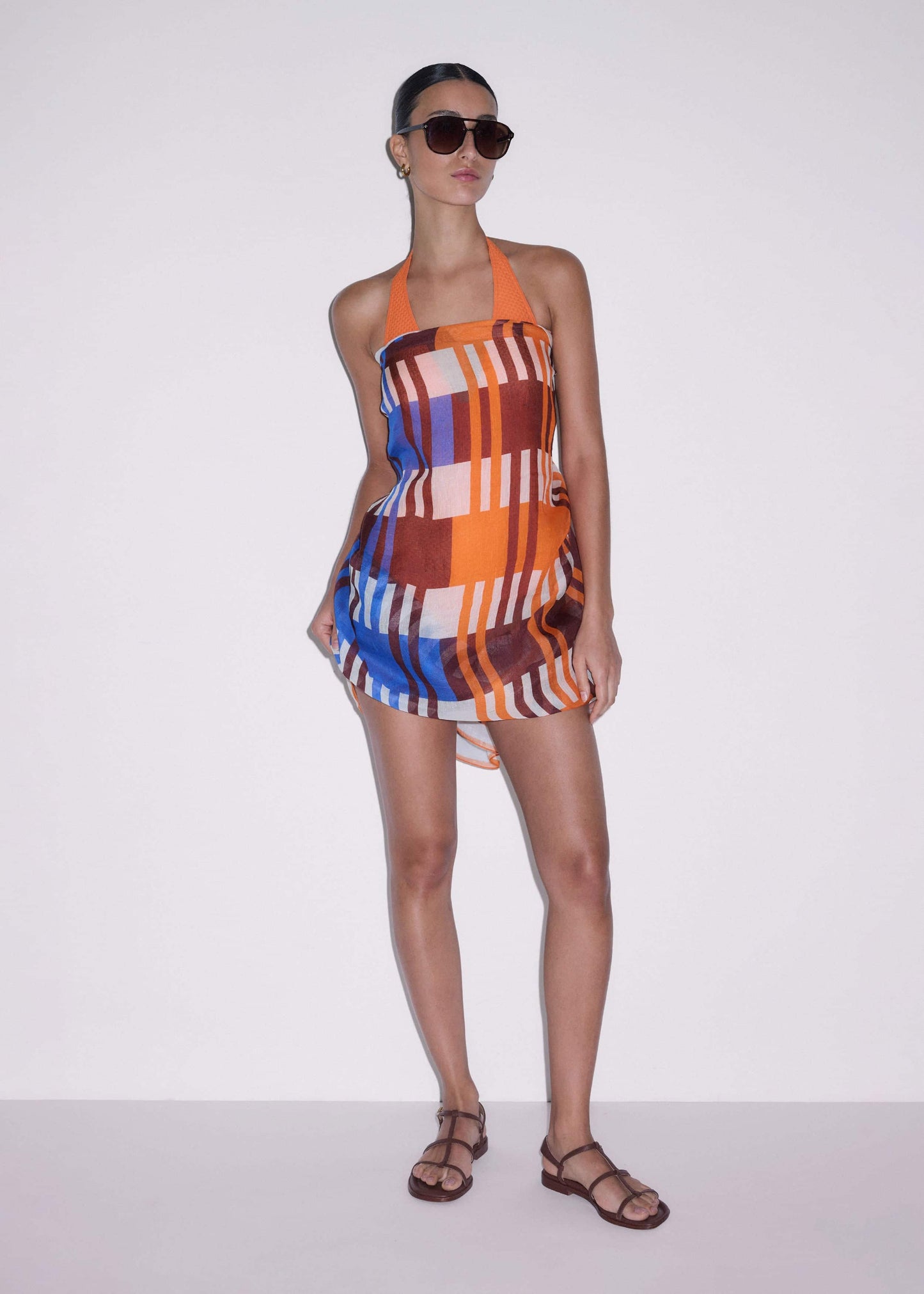 ME and EM Clothing Orange Stripe Sarong
