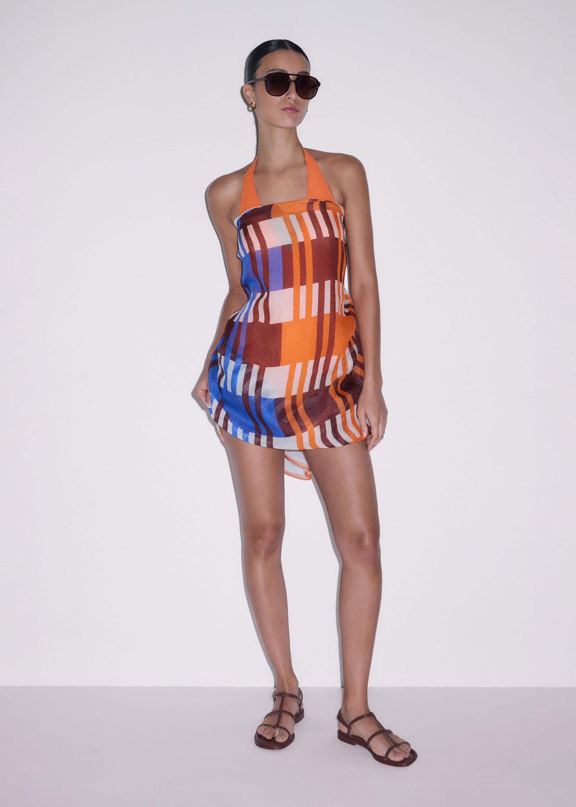 ME and EM Clothing Orange Stripe Sarong