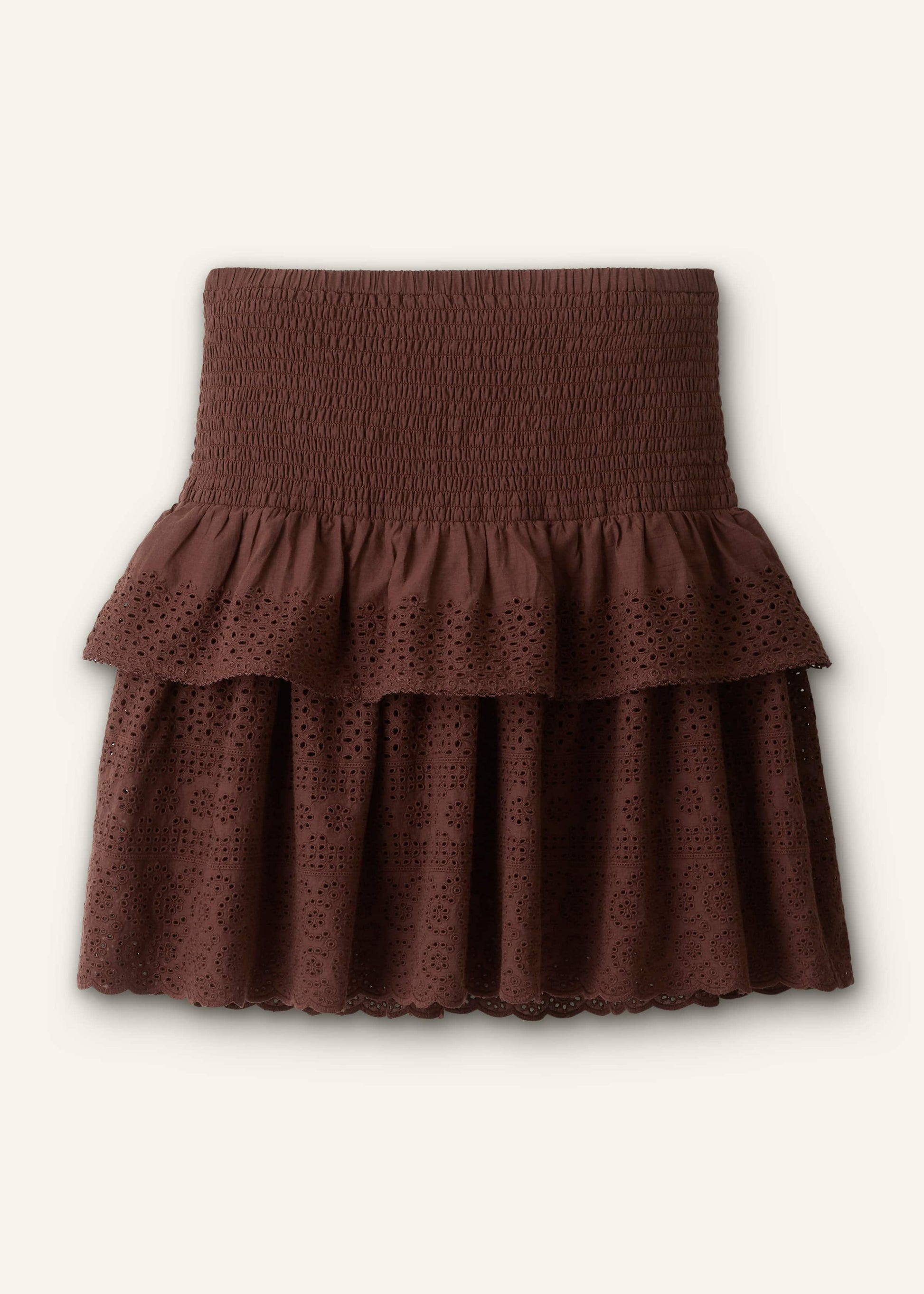 ME and EM Clothing Cinnamon Shirred Mini Skirt