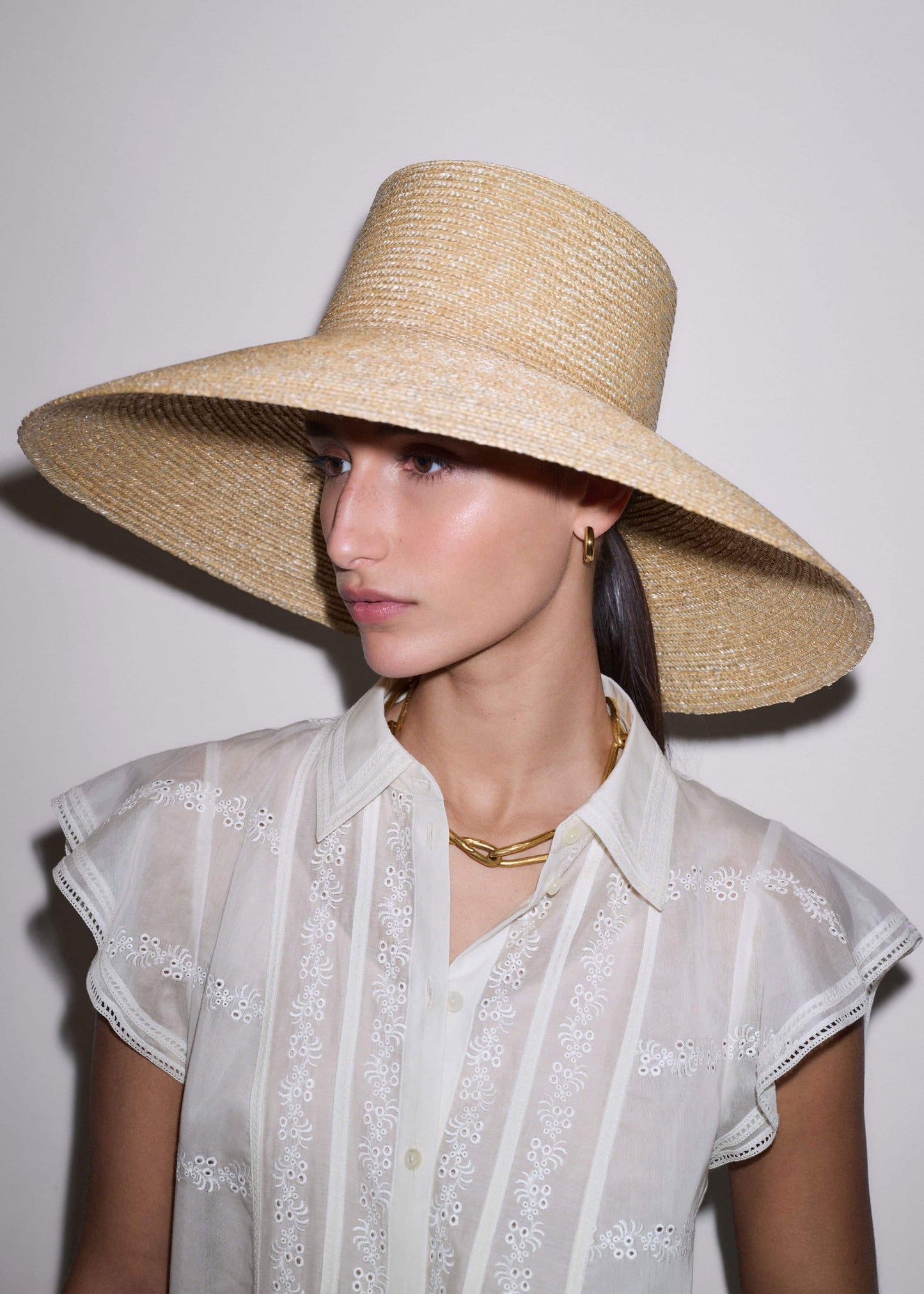 ME and EM Clothing|Accessories Natural Maxi Wide Straw Hat