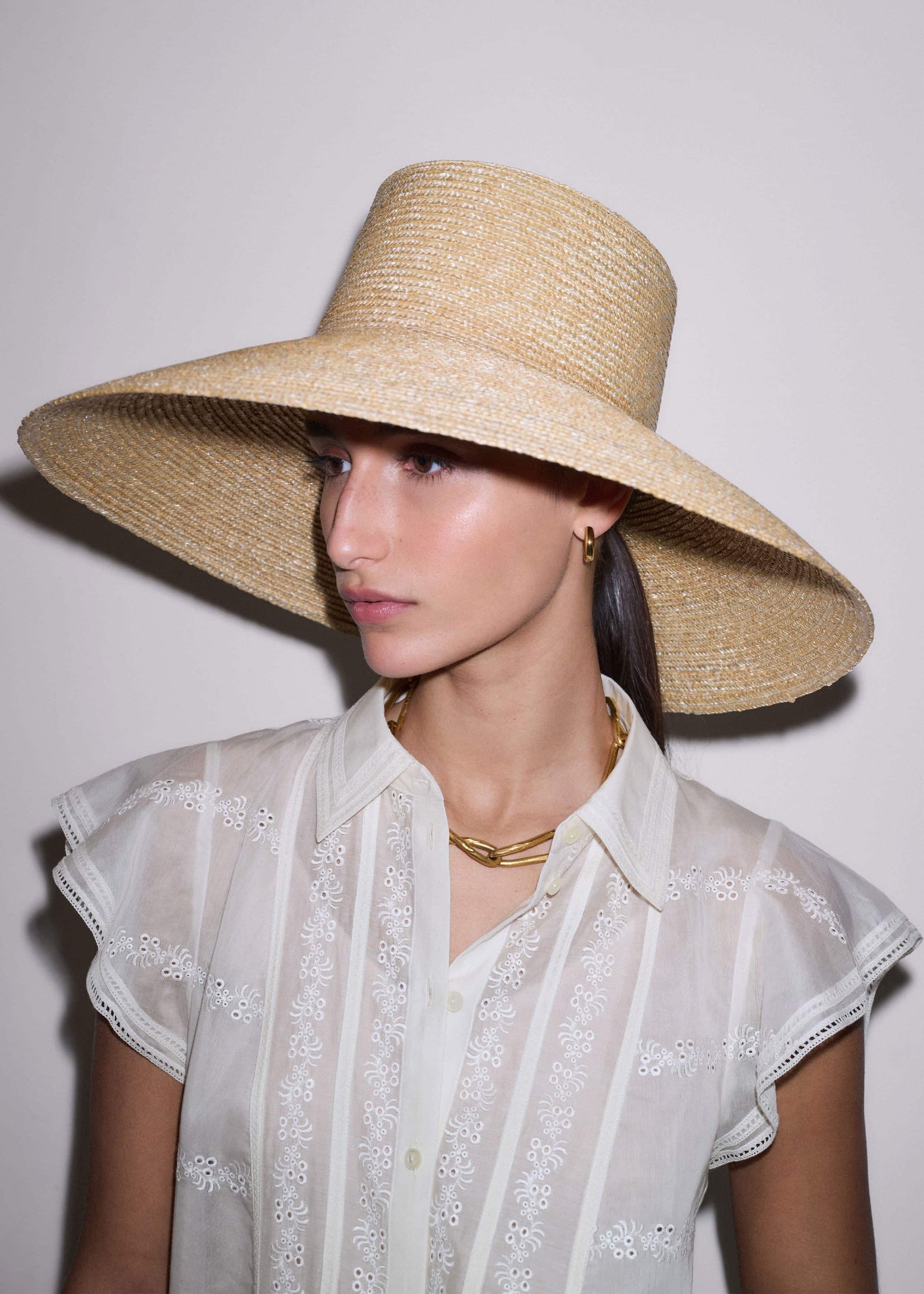 ME and EM Clothing|Accessories Natural Maxi Wide Straw Hat