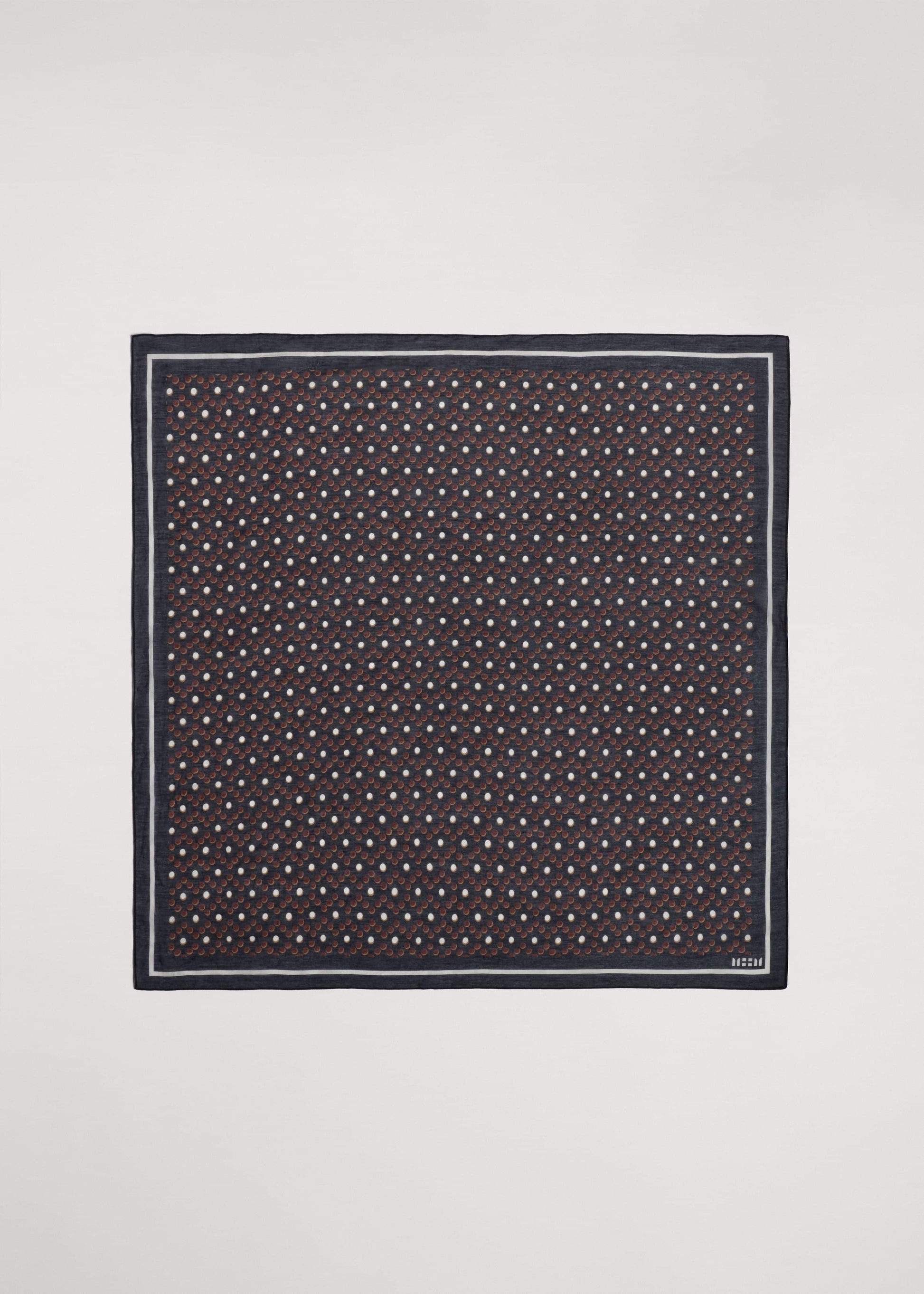 ME and EM Clothing|Accessories Black Dotted Border Scarf