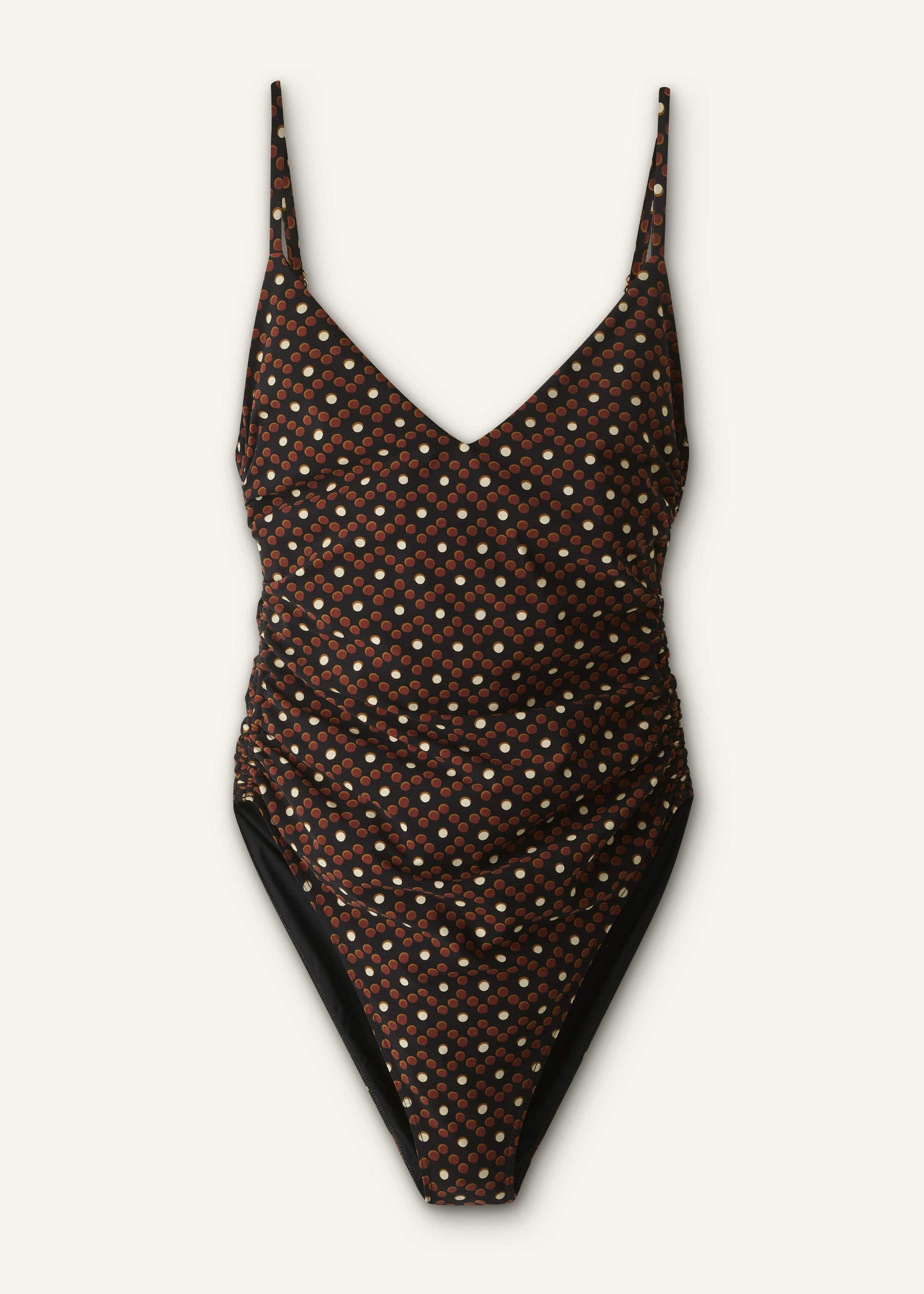 ME and EM Clothing Cinnamon Brown Ruched Swimsuit