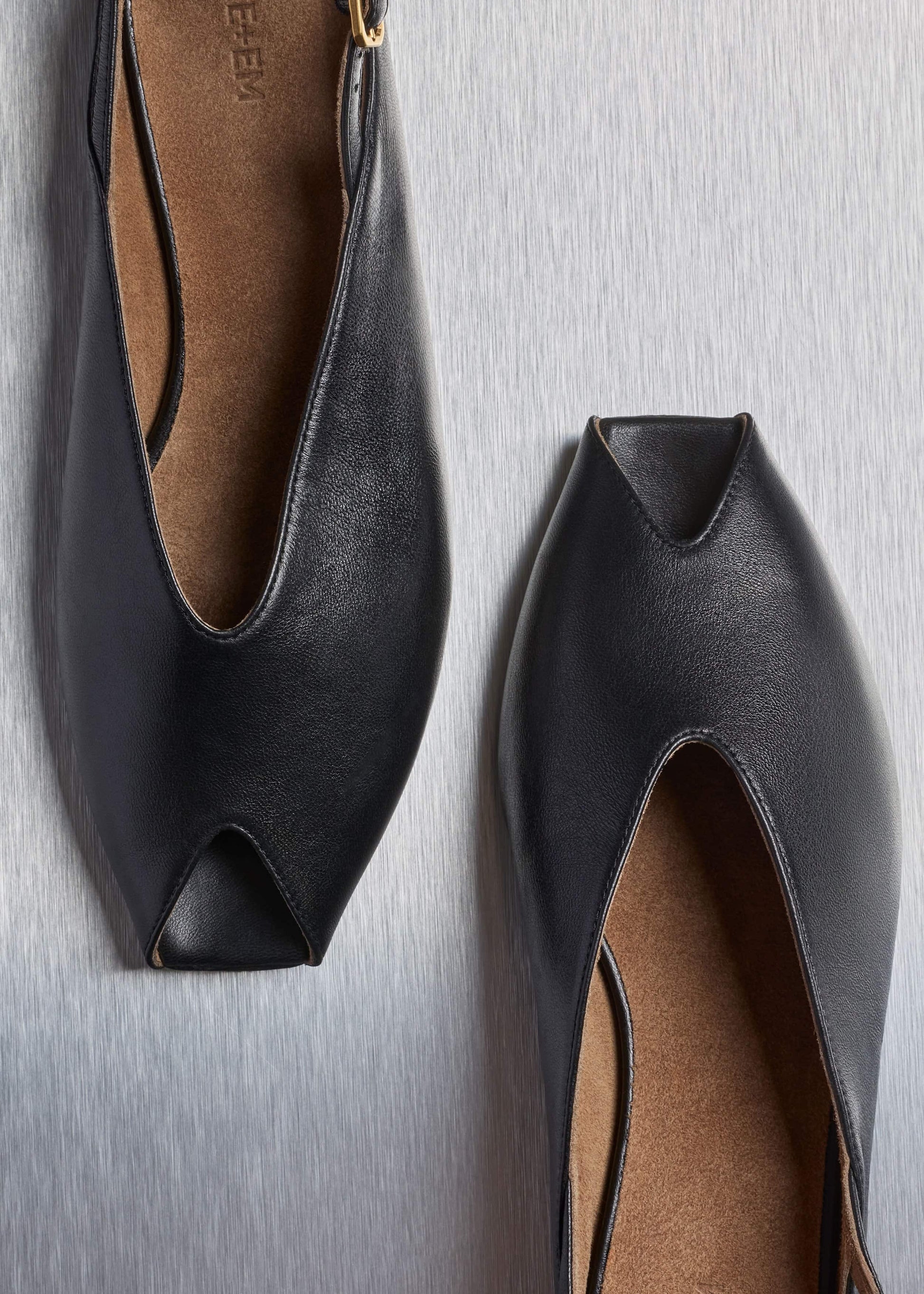 ME and EM Clothing|Accessories Black Peep Toe Flat