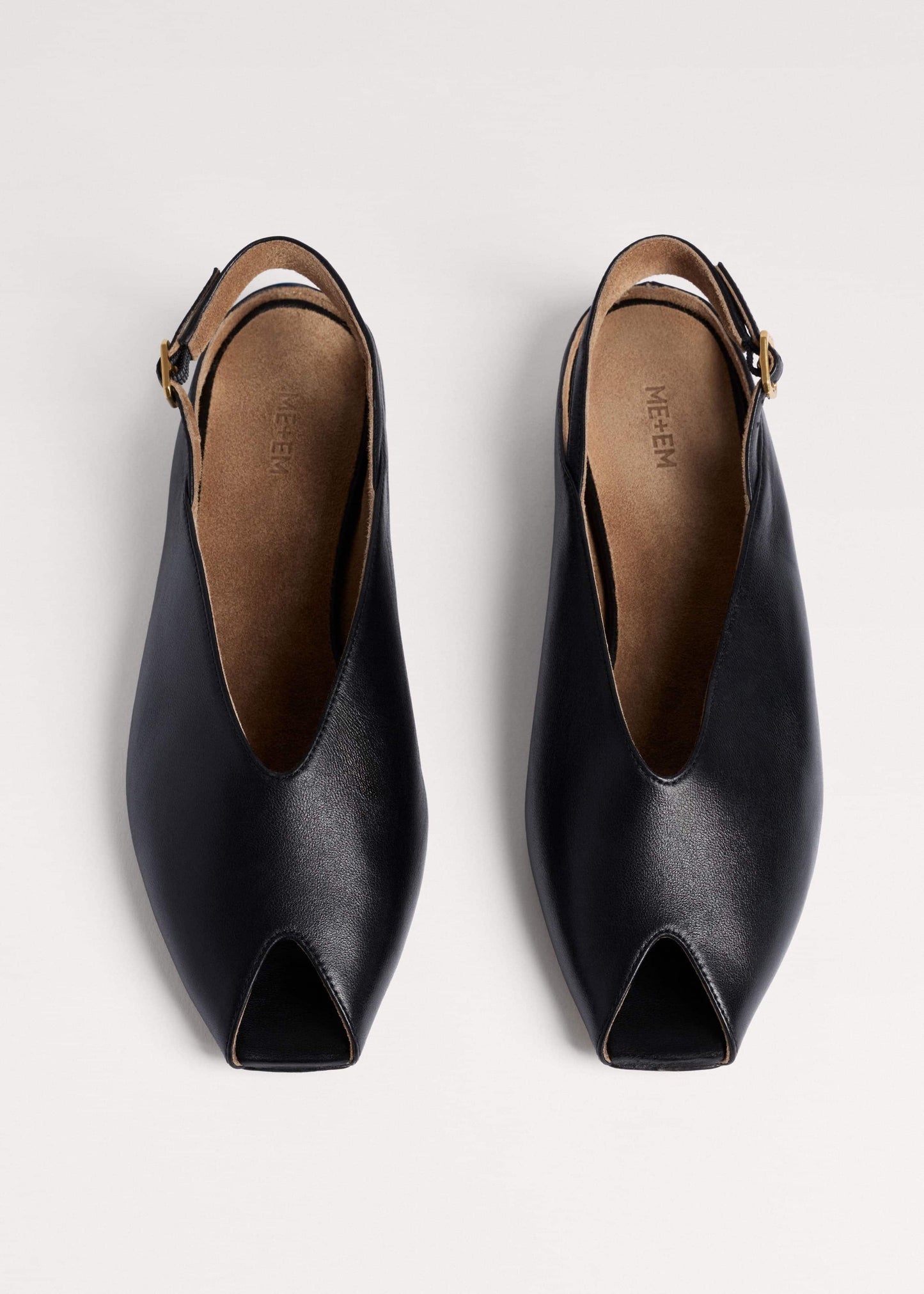 ME and EM Clothing|Accessories Black Peep Toe Flat