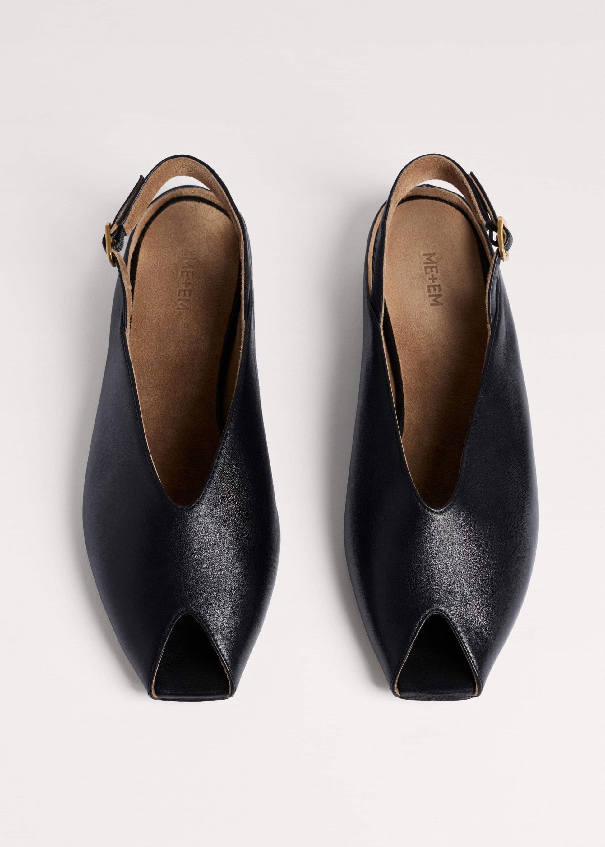 ME and EM Clothing|Accessories Black Peep Toe Flat