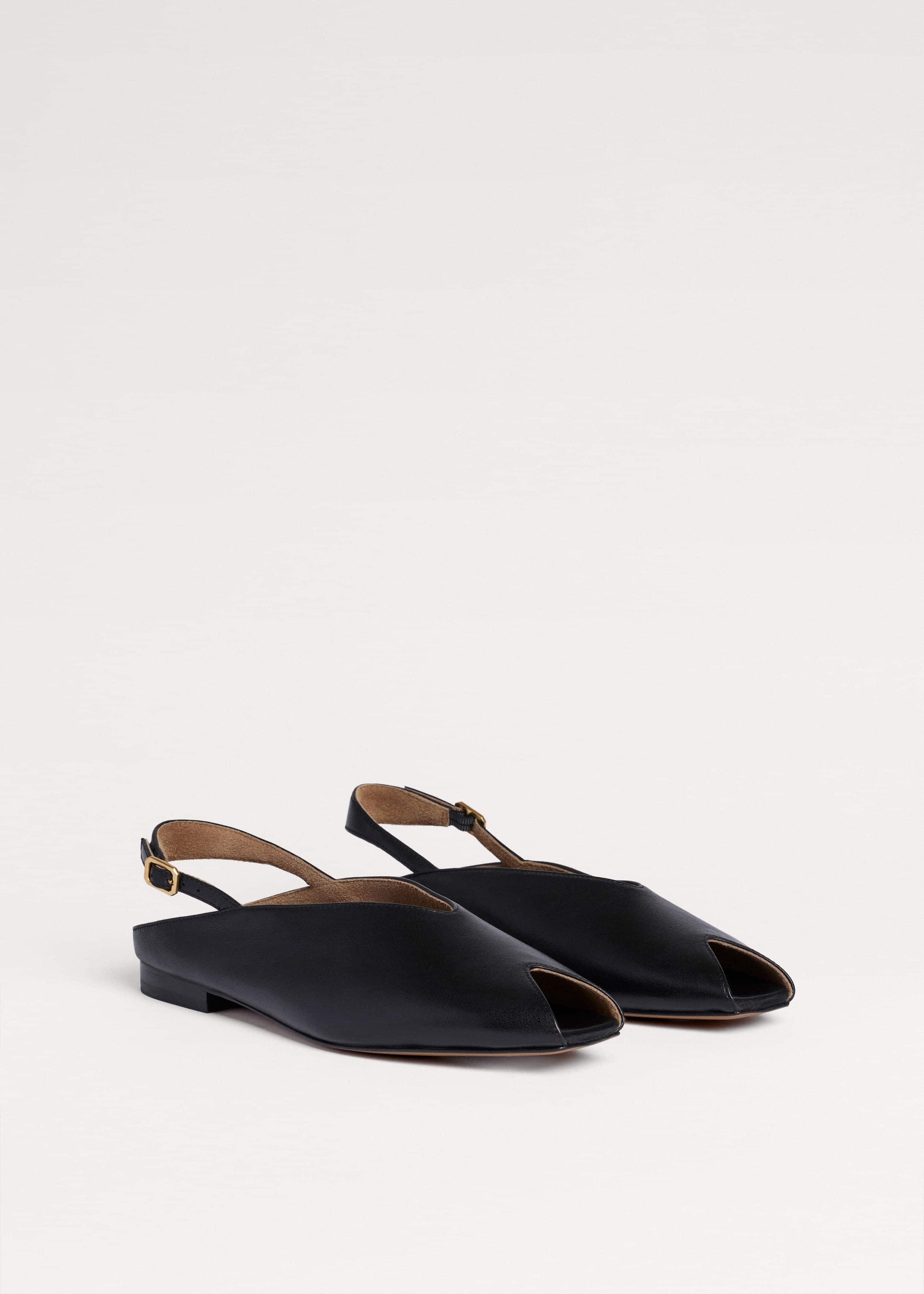 ME and EM Clothing|Accessories Black Peep Toe Flat