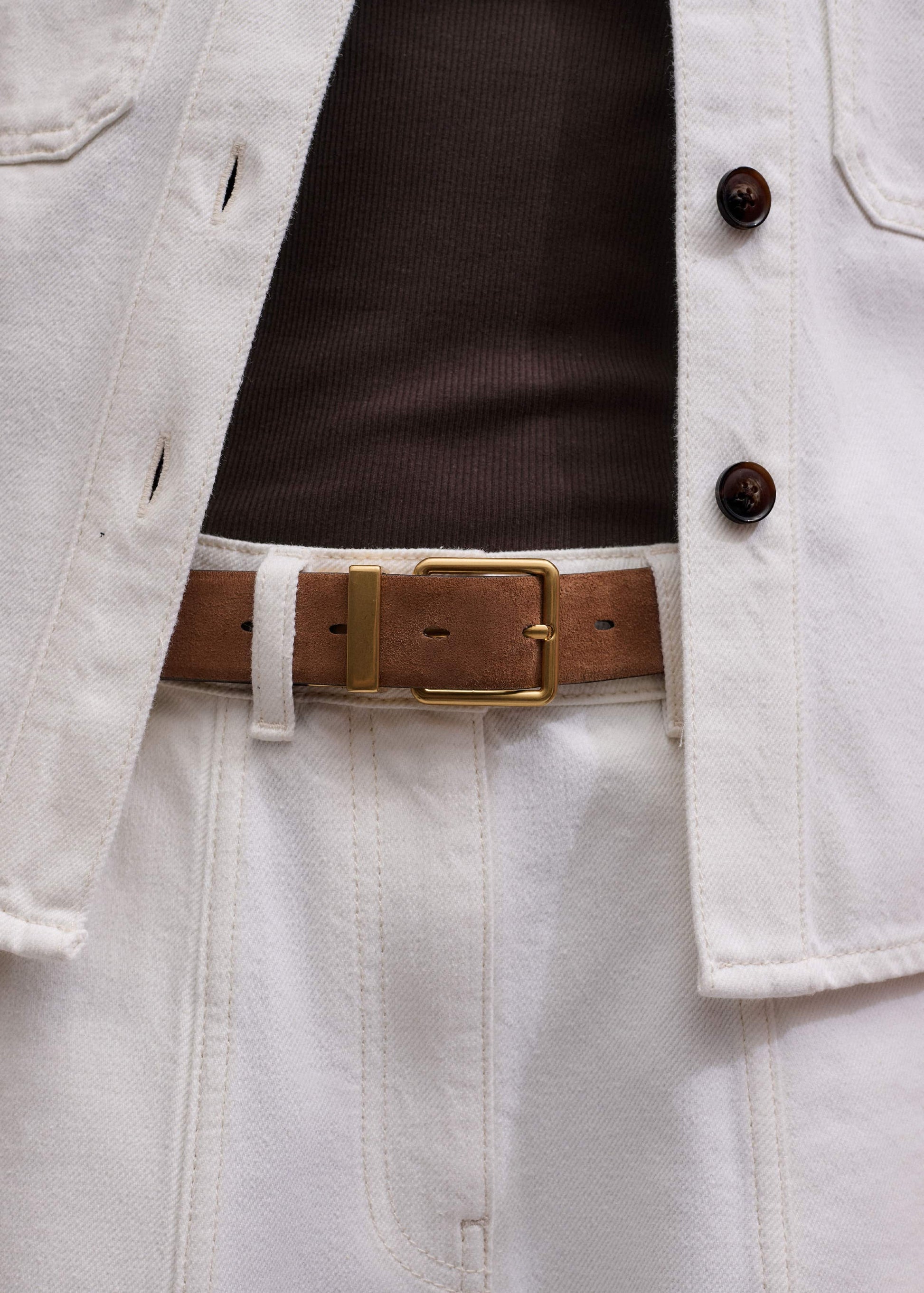 ME and EM Clothing|Accessories Tan Snake Print Reversible Belt