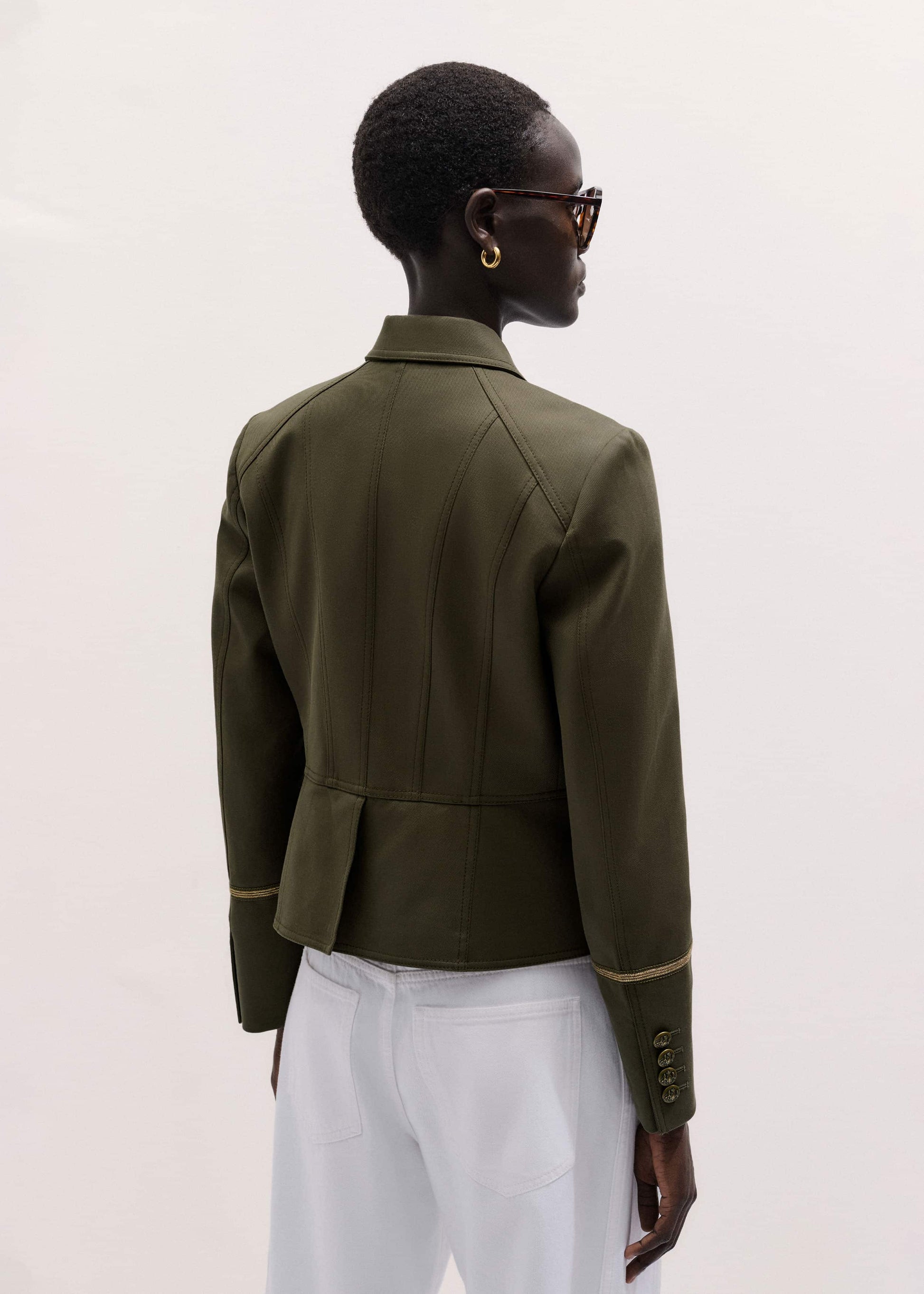 ME and EM Clothing Khaki Wear With Everything Fitted Utility Jacket