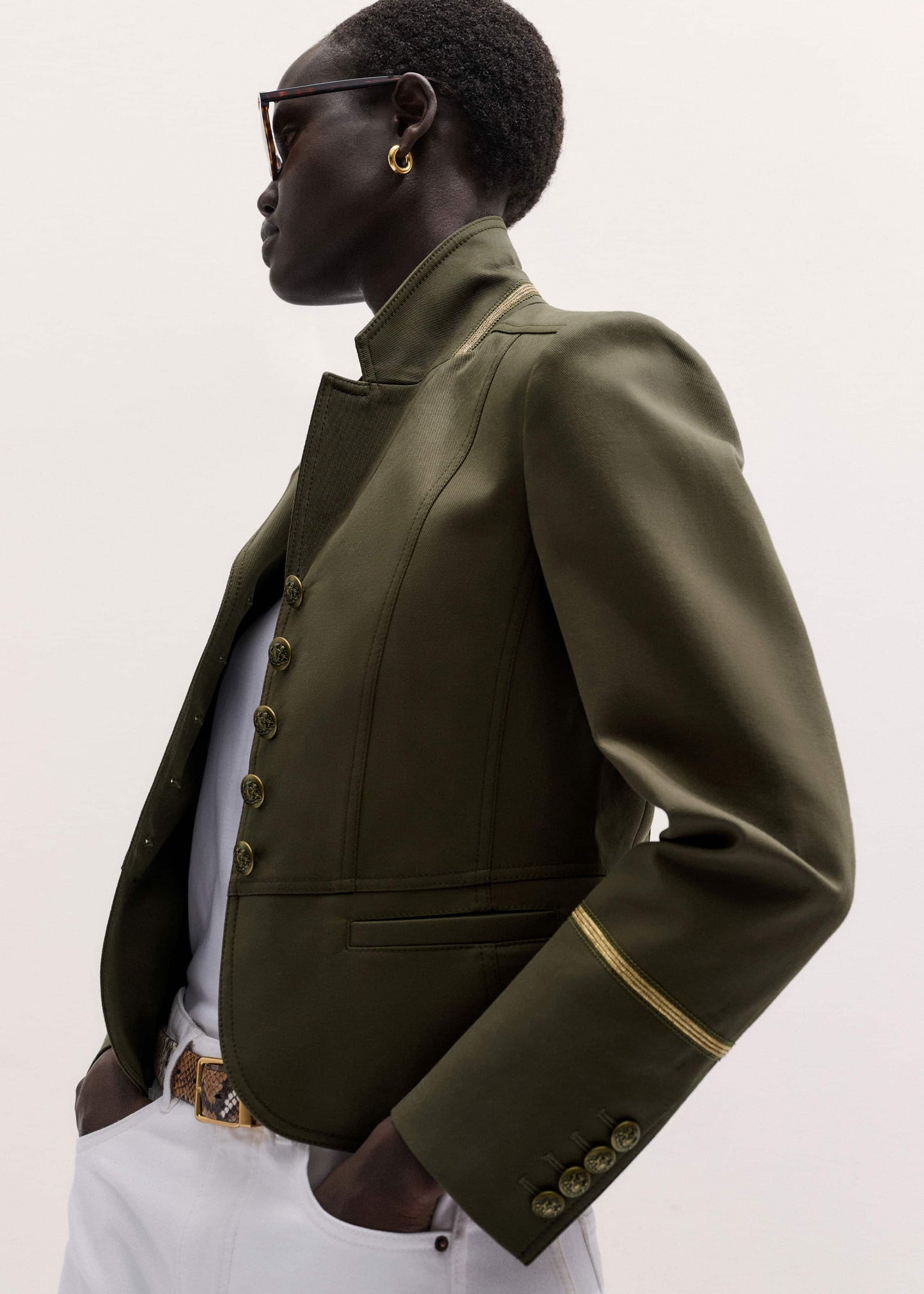ME and EM Clothing Khaki Wear With Everything Fitted Utility Jacket