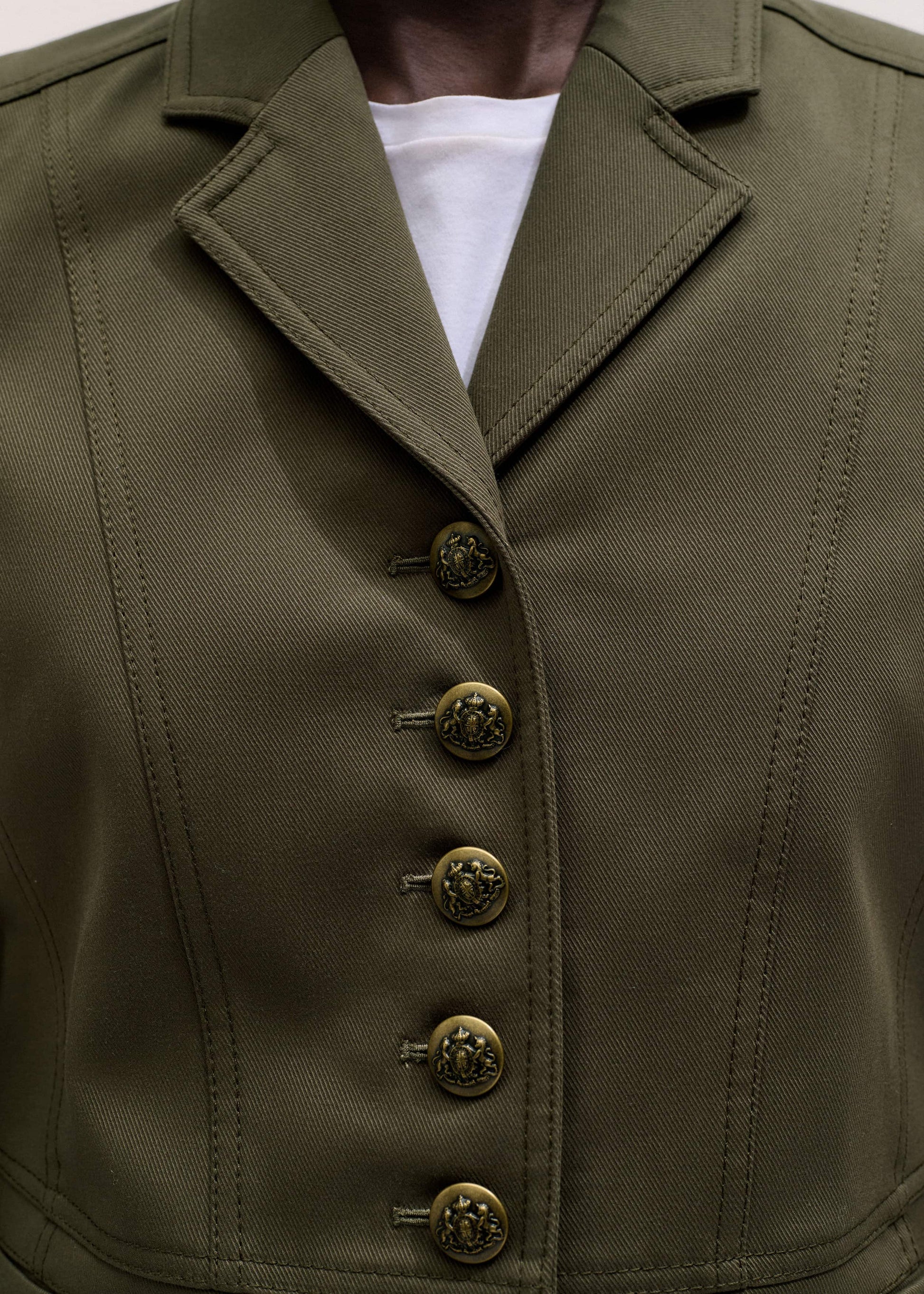 ME and EM Clothing Khaki Wear With Everything Fitted Utility Jacket